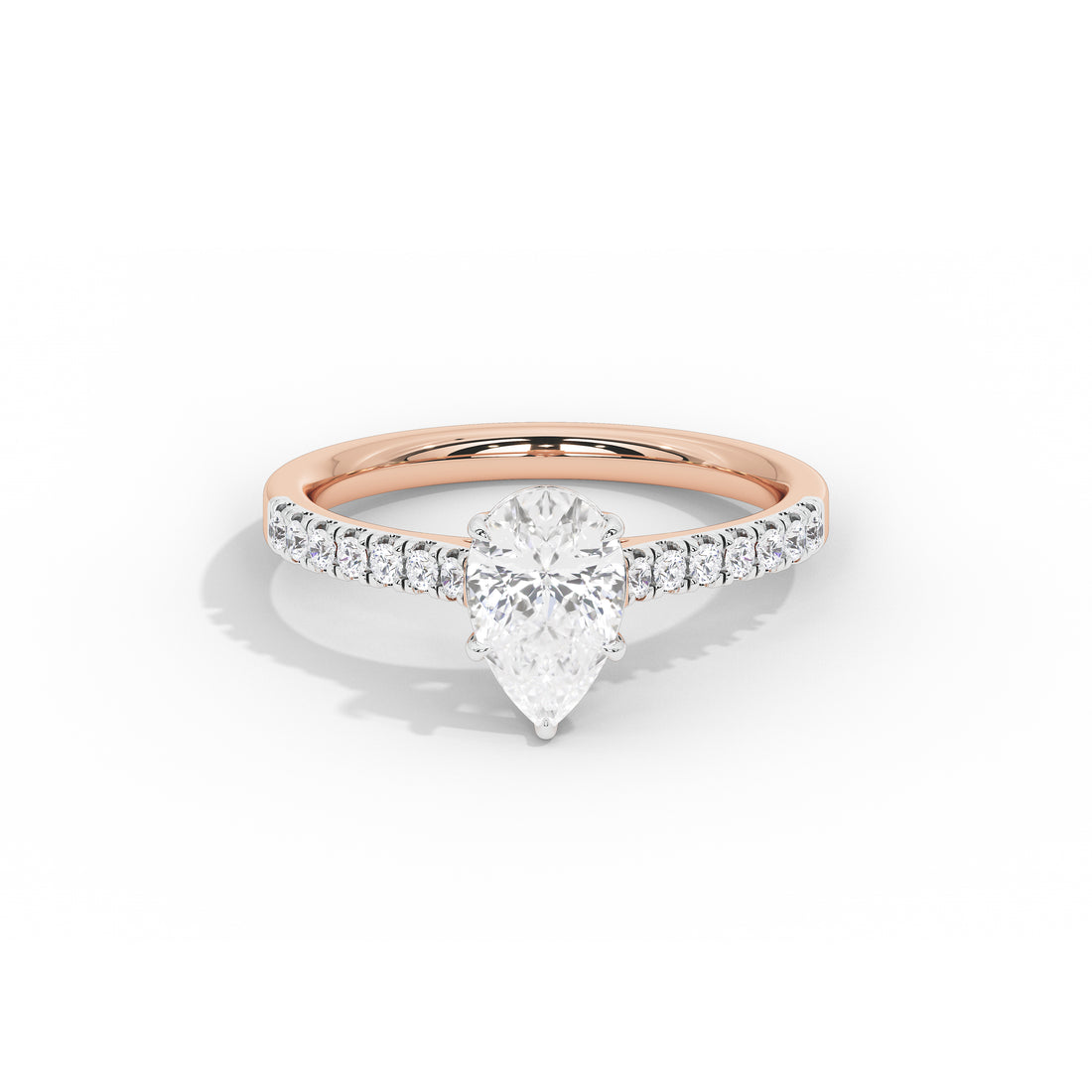 1 Carat Verity Pear Pave Diamond Ring