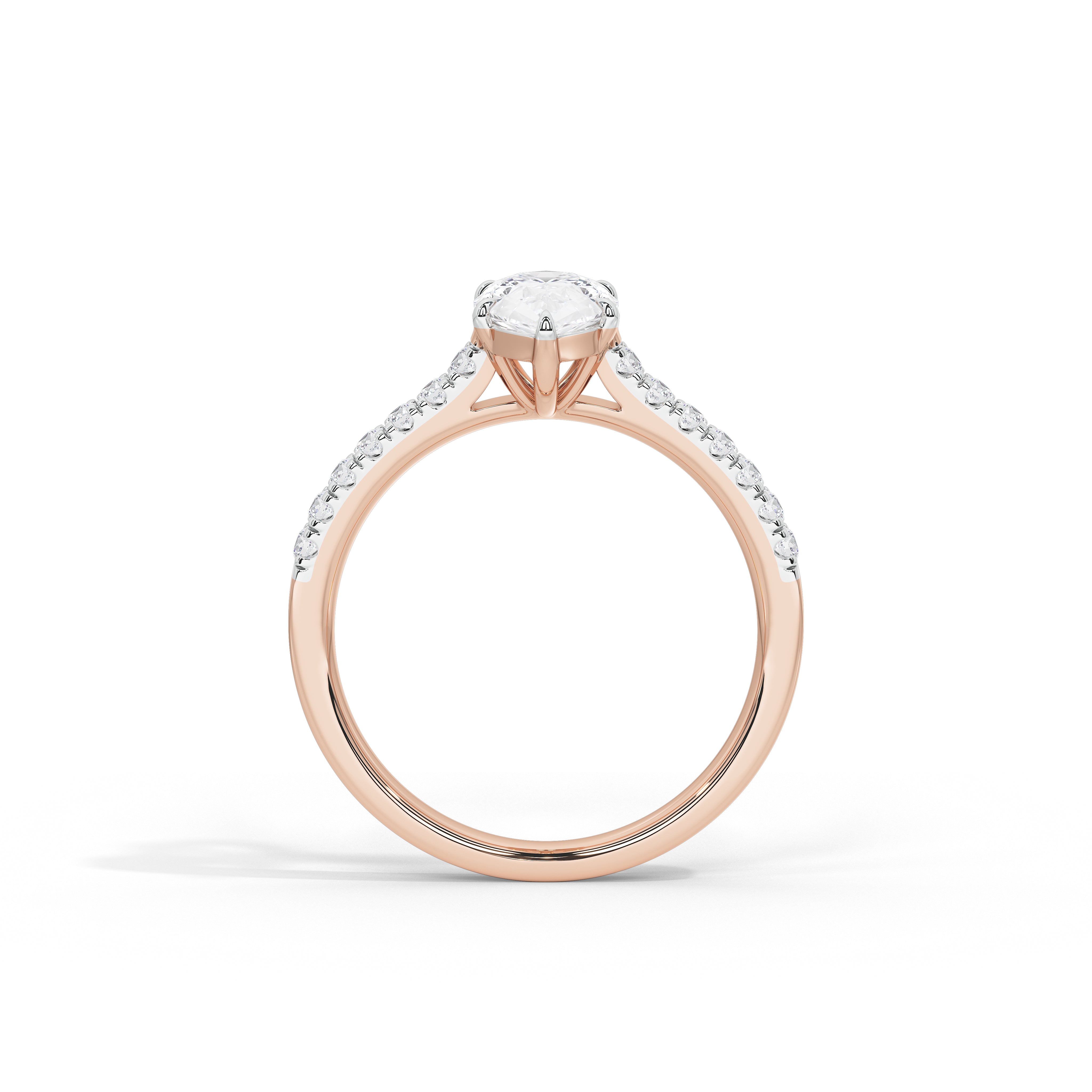 1 Carat Verity Pear Pave Diamond Ring