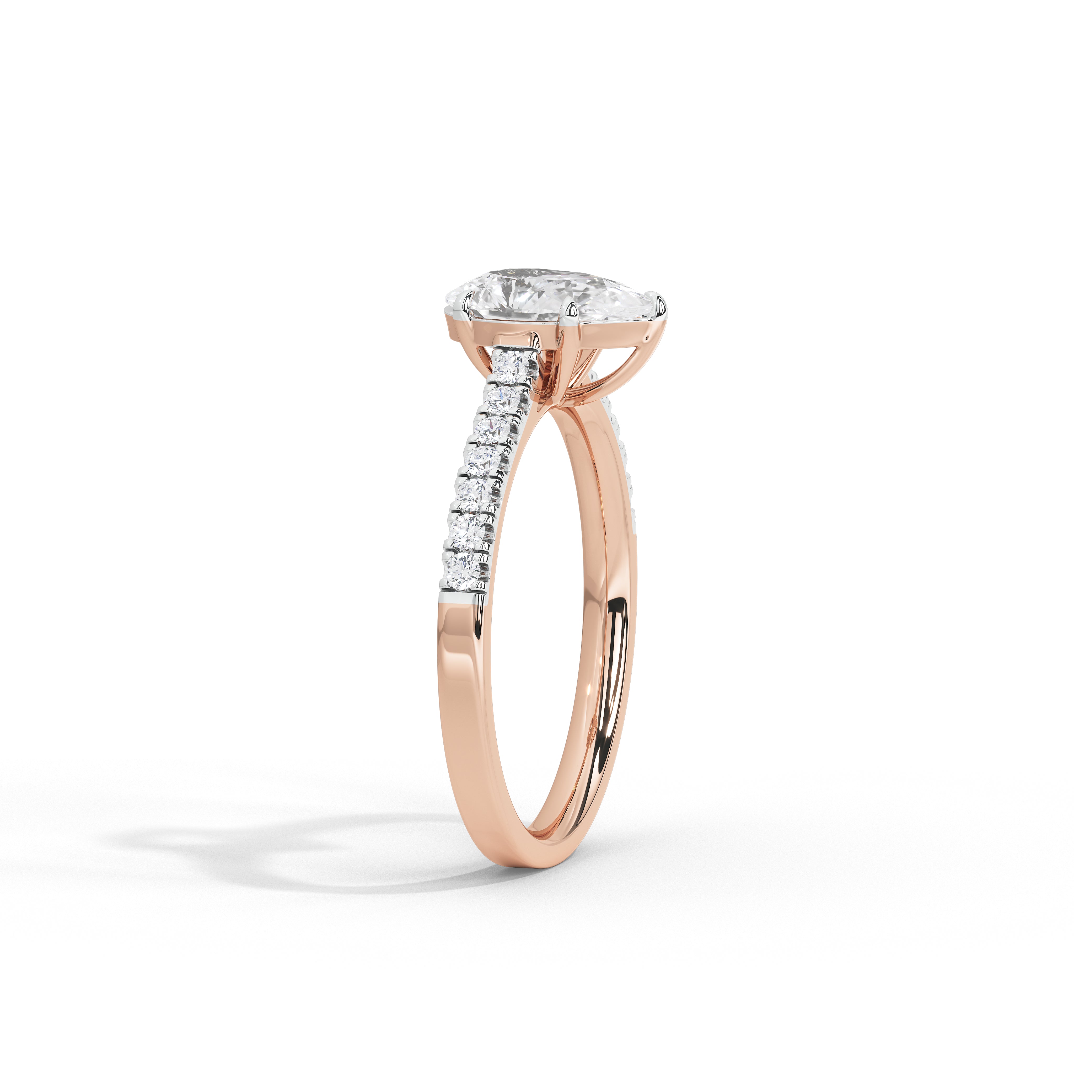 1 Carat Verity Pear Pave Diamond Ring