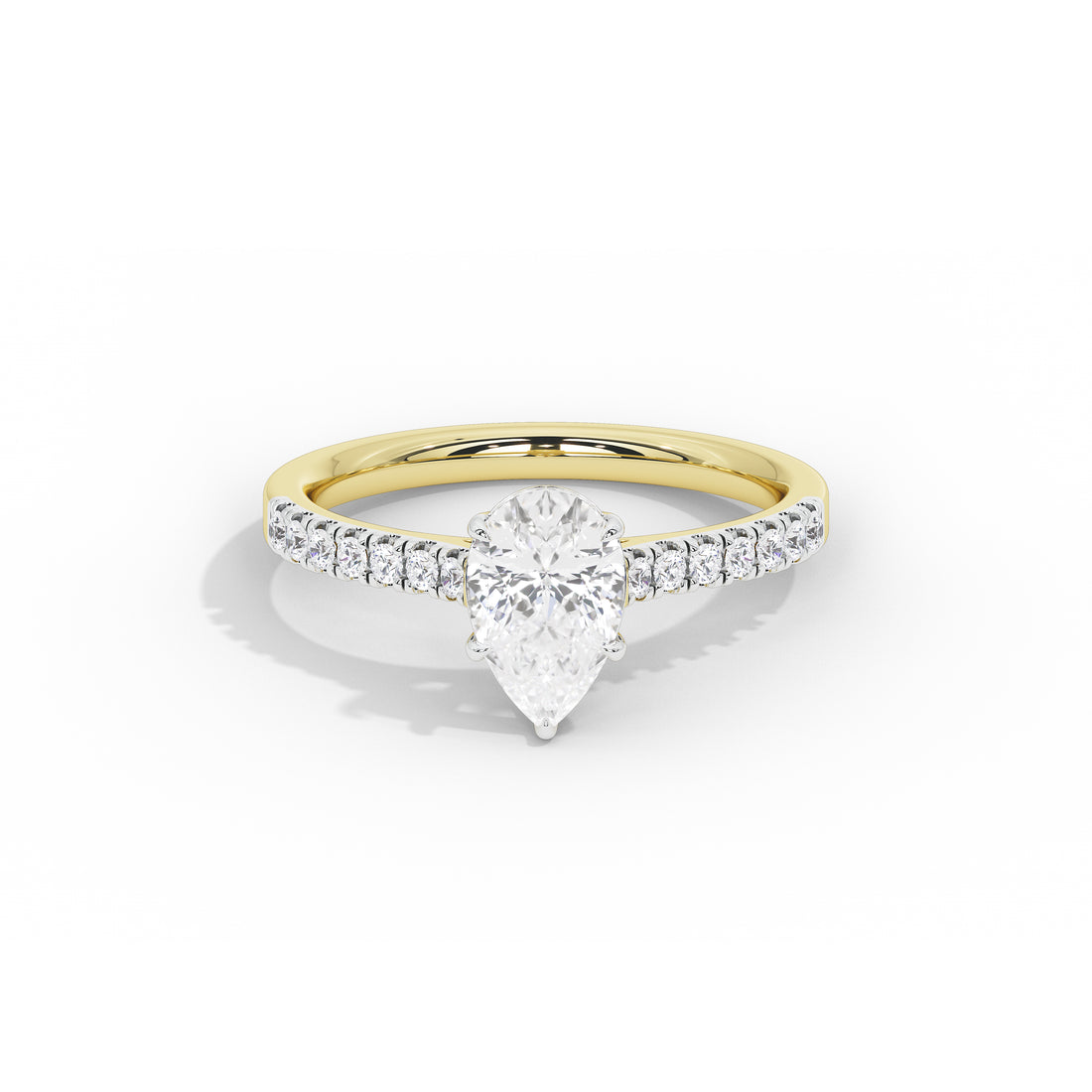 1 Carat Verity Pear Pave Diamond Ring