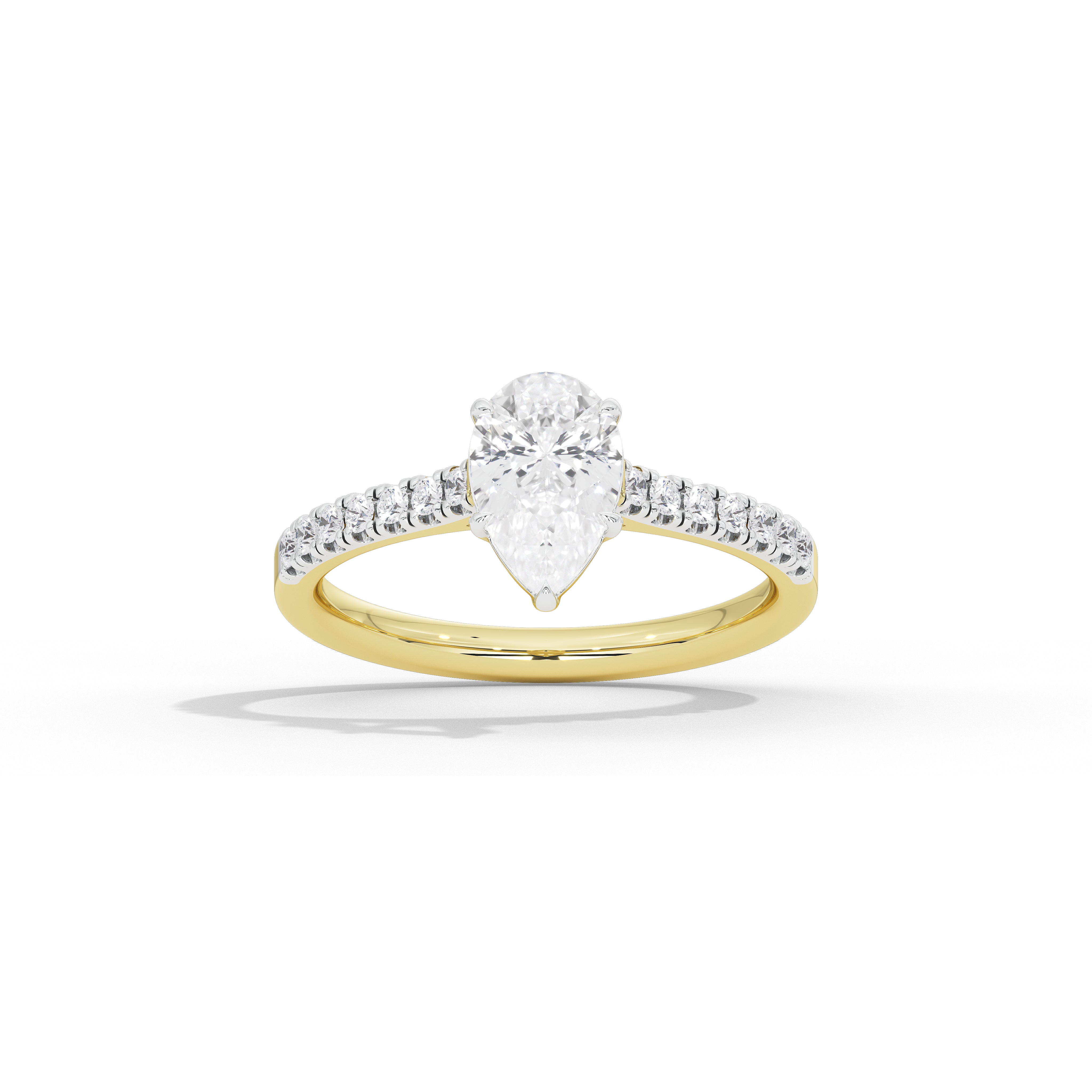 1 Carat Verity Pear Pave Diamond Ring