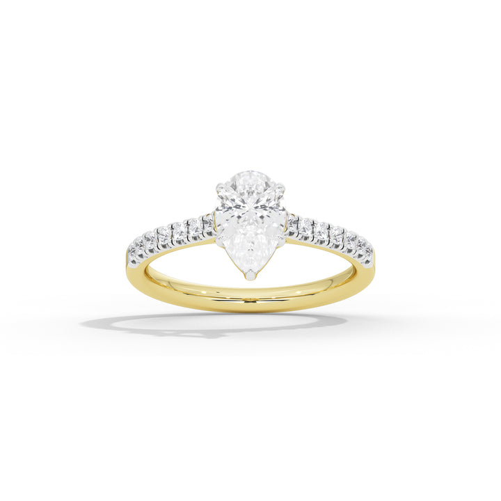 1 Carat Verity Pear Pave Diamond Ring