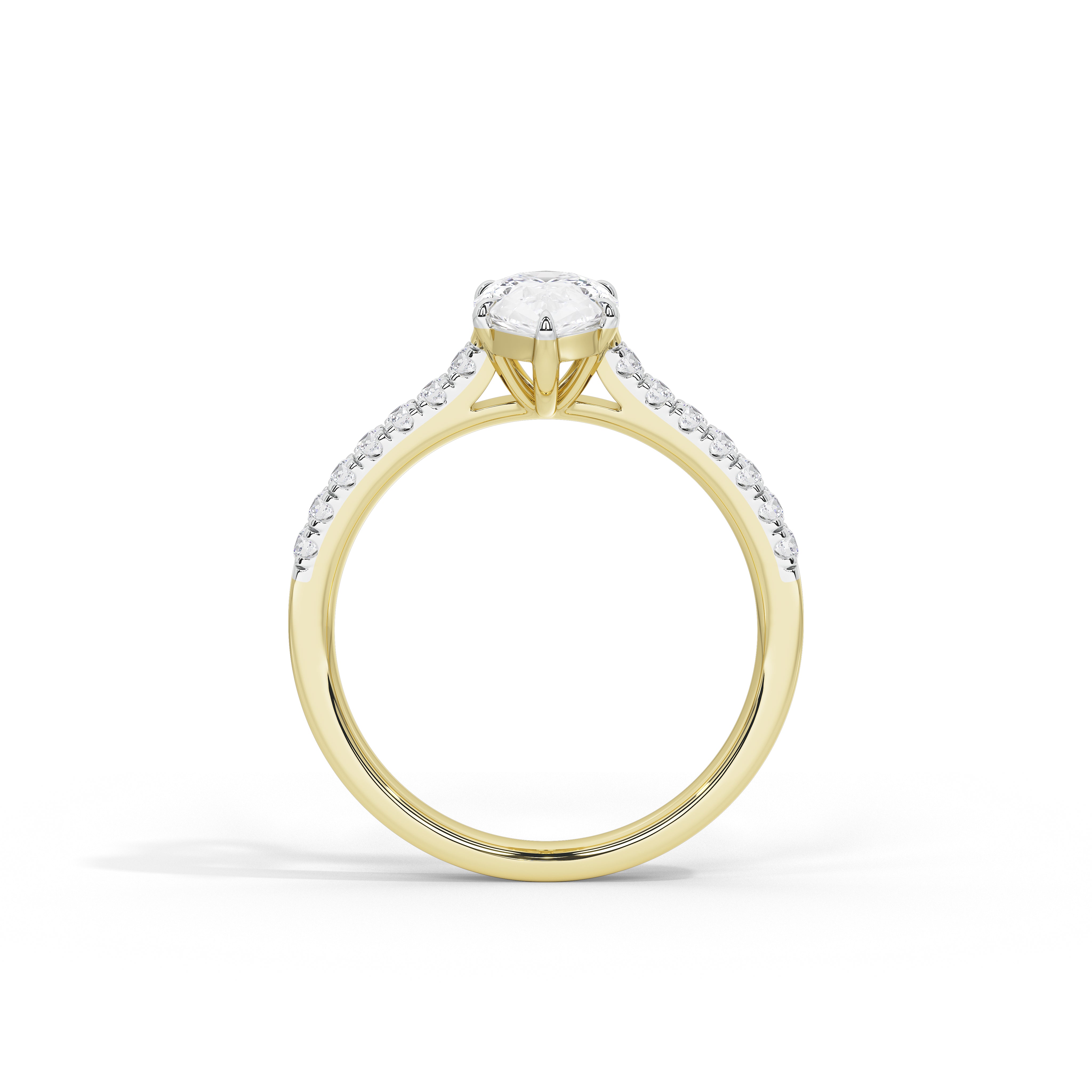 1 Carat Verity Pear Pave Diamond Ring