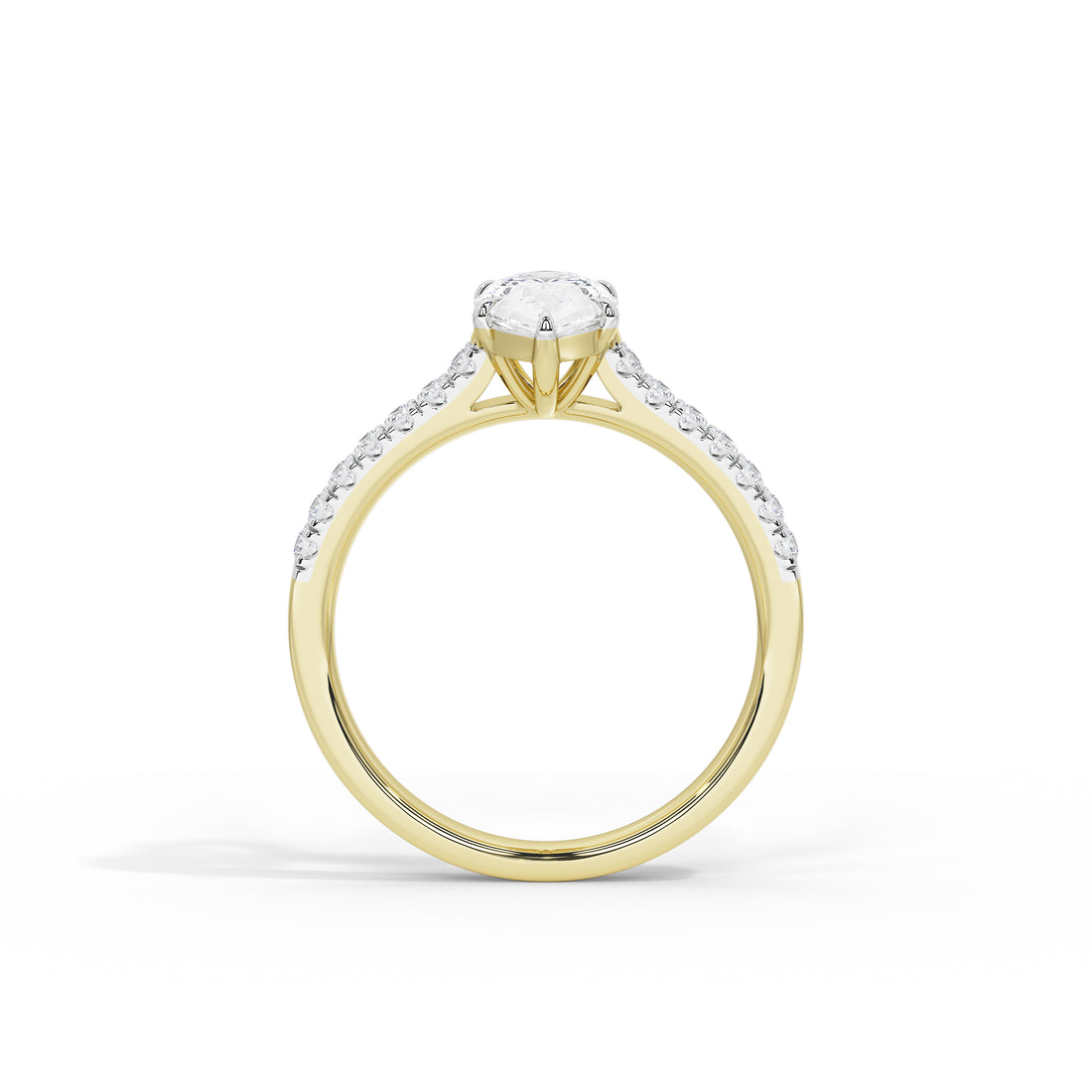 1 Carat Verity Pear Pave Diamond Ring