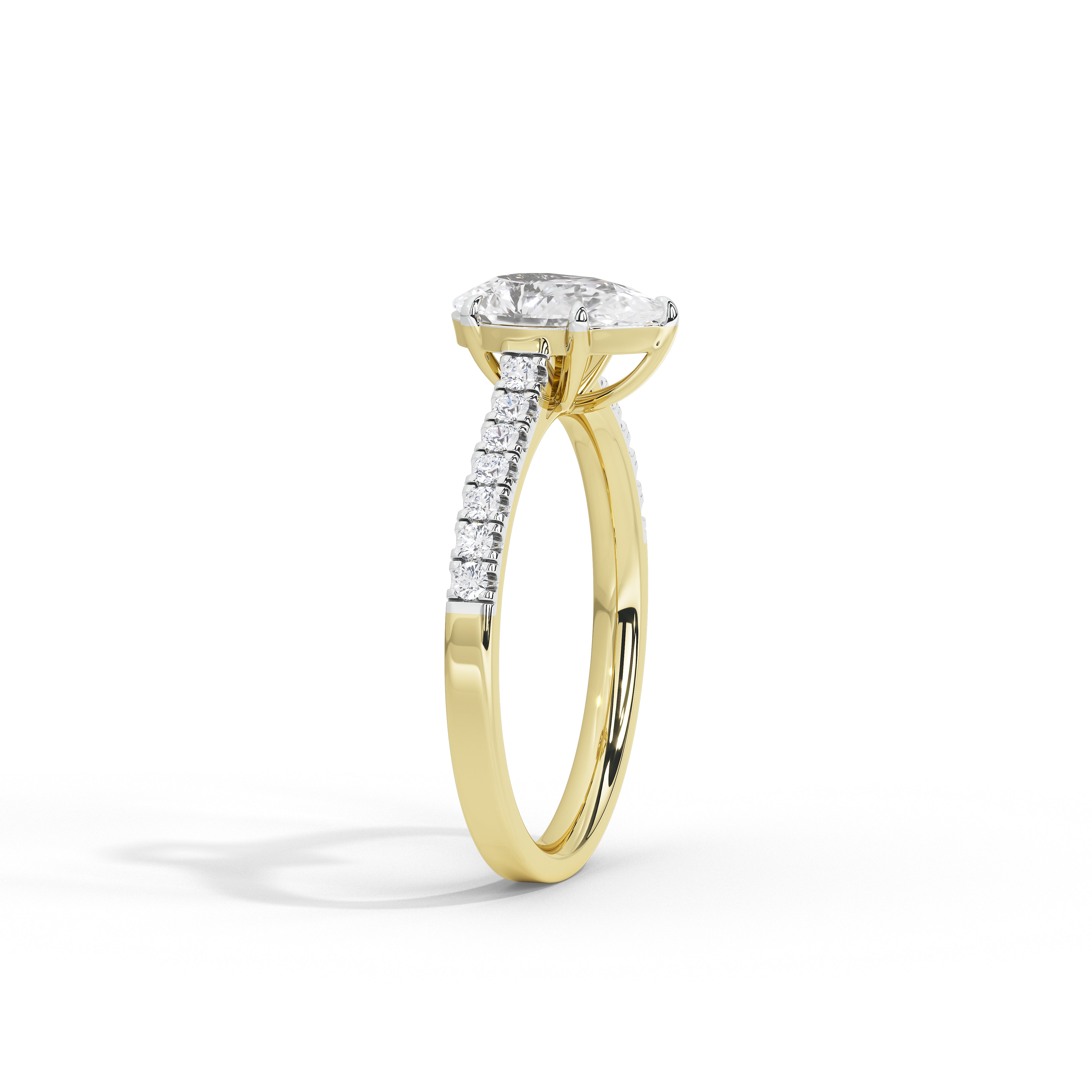 1 Carat Verity Pear Pave Diamond Ring