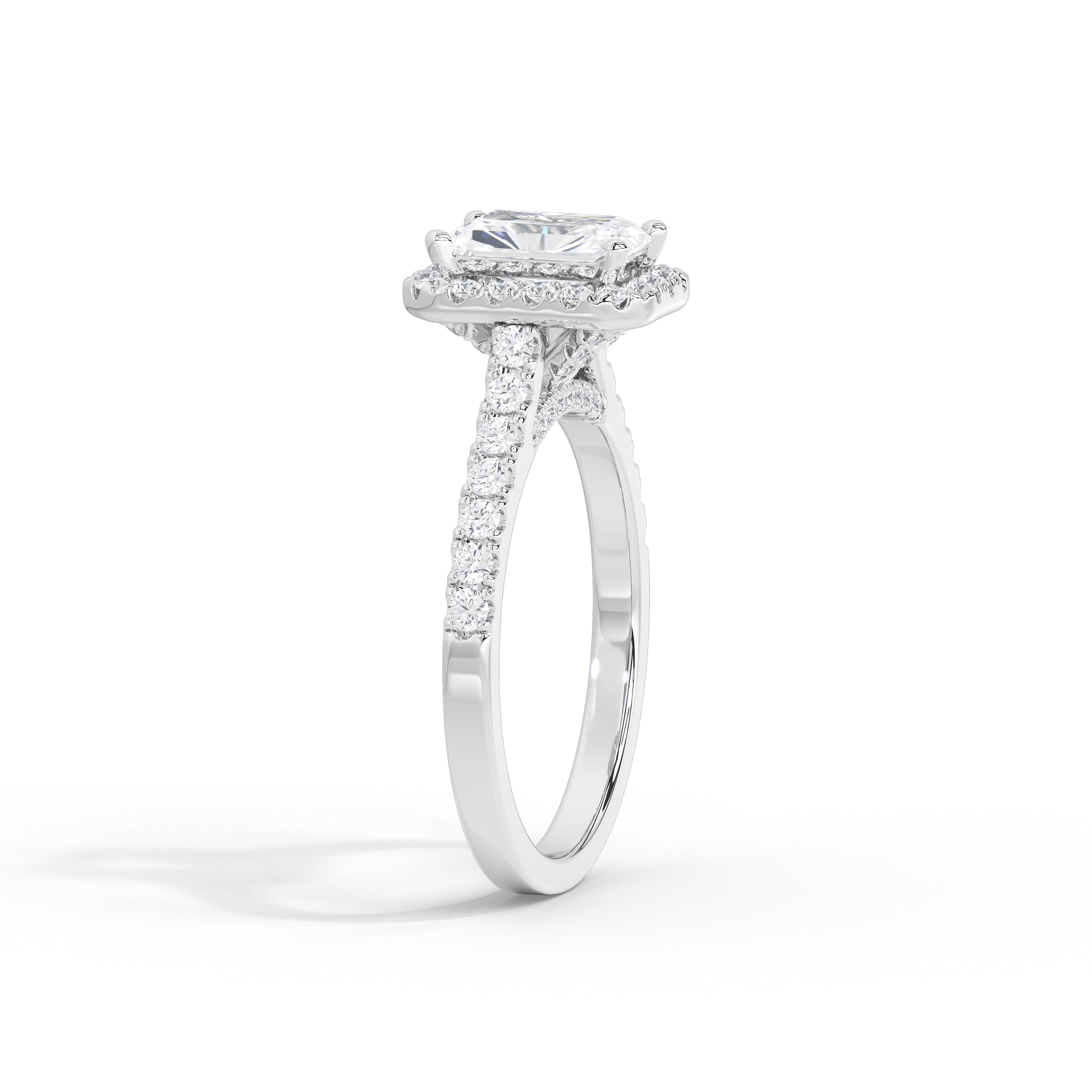 1.5 Carat Lorena Emerald Diamond Ring