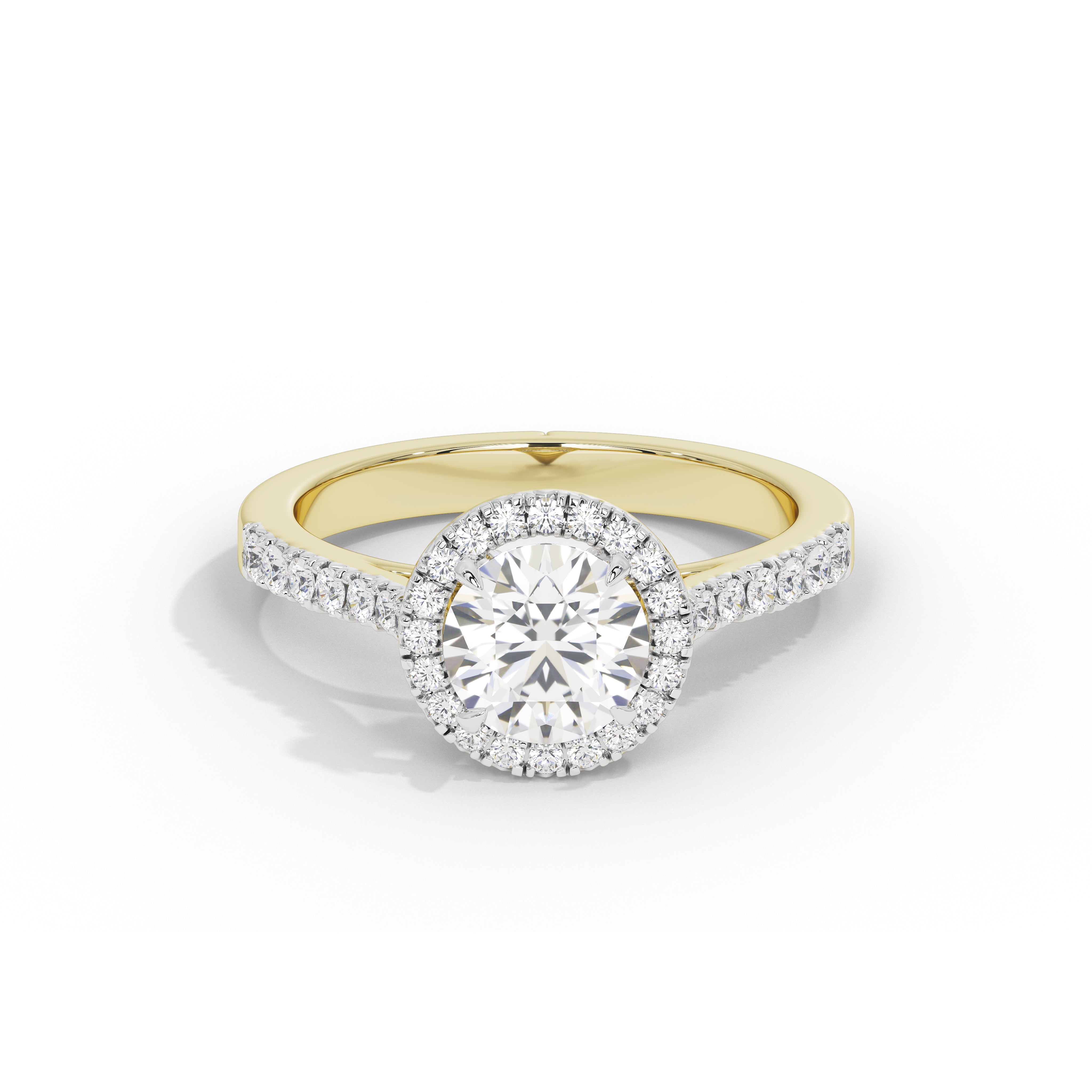 1.2 Carat Calinda Round Halo Diamond Ring