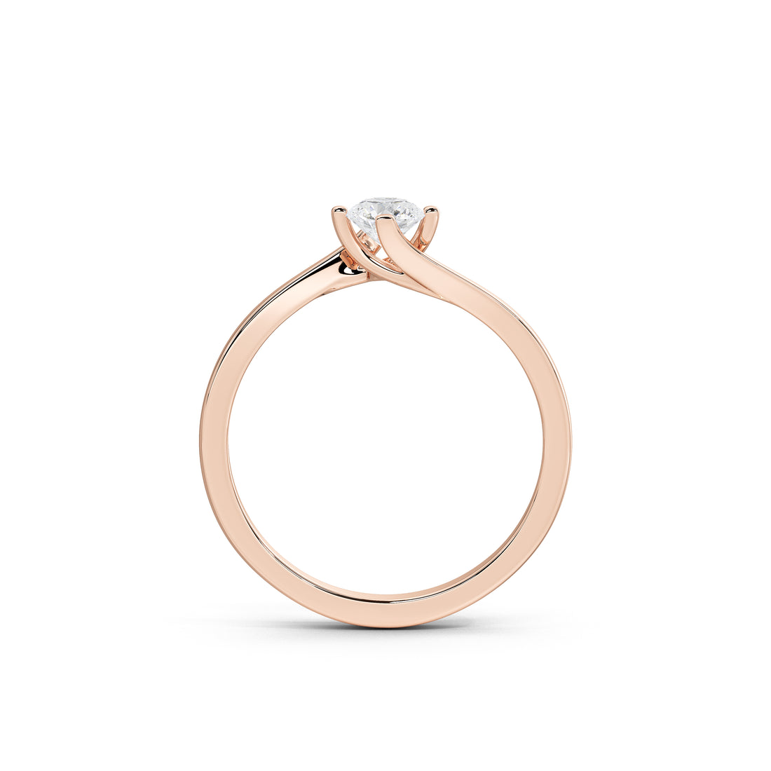 35 Cent Dainty Dame Round Solitaire Ring