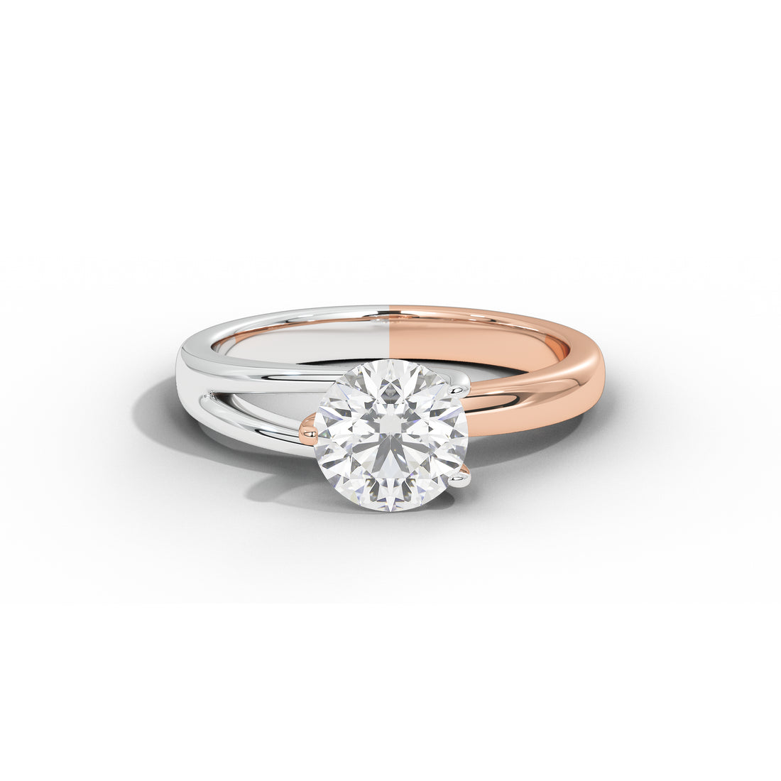 Nicole Everyday Solitaire Ring (Two Tone)