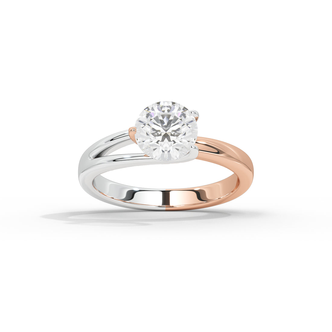Nicole Everyday Solitaire Ring (Two Tone)
