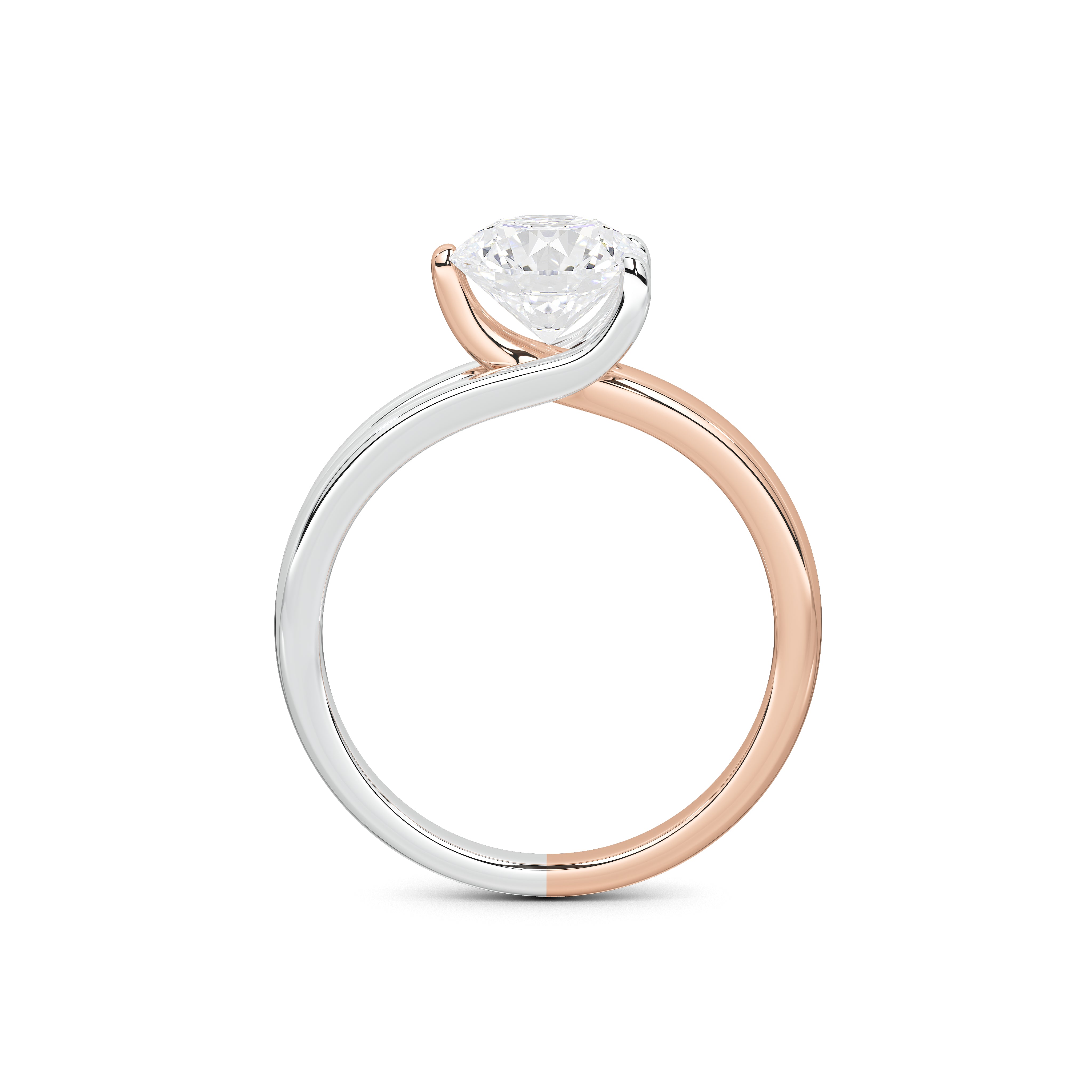 Nicole Everyday Solitaire Ring (Two Tone)