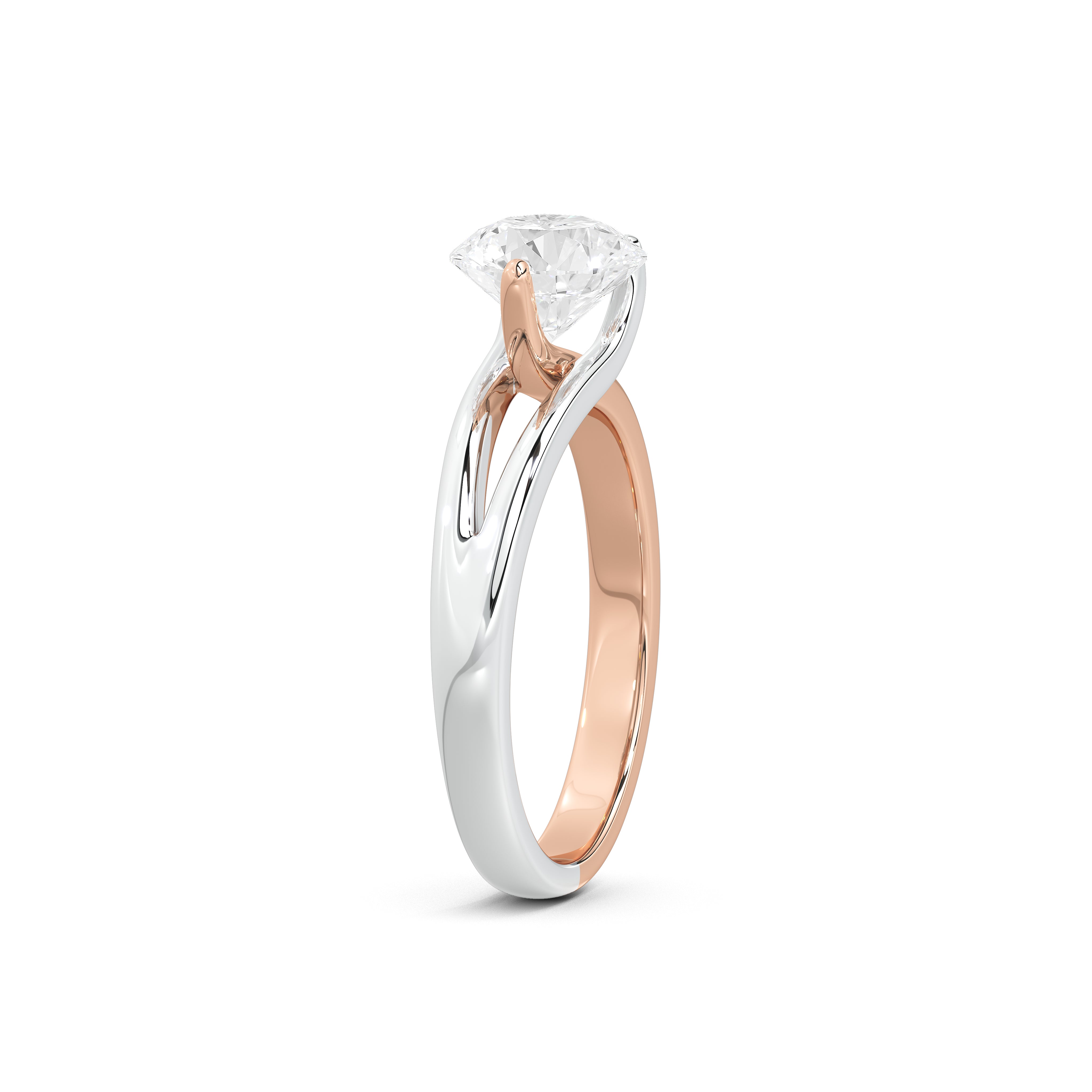 Nicole Everyday Solitaire Ring (Two Tone)