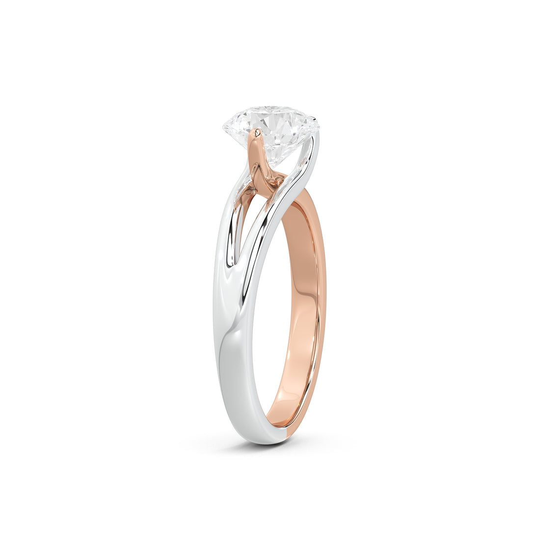 Nicole Everyday Solitaire Ring (Two Tone)