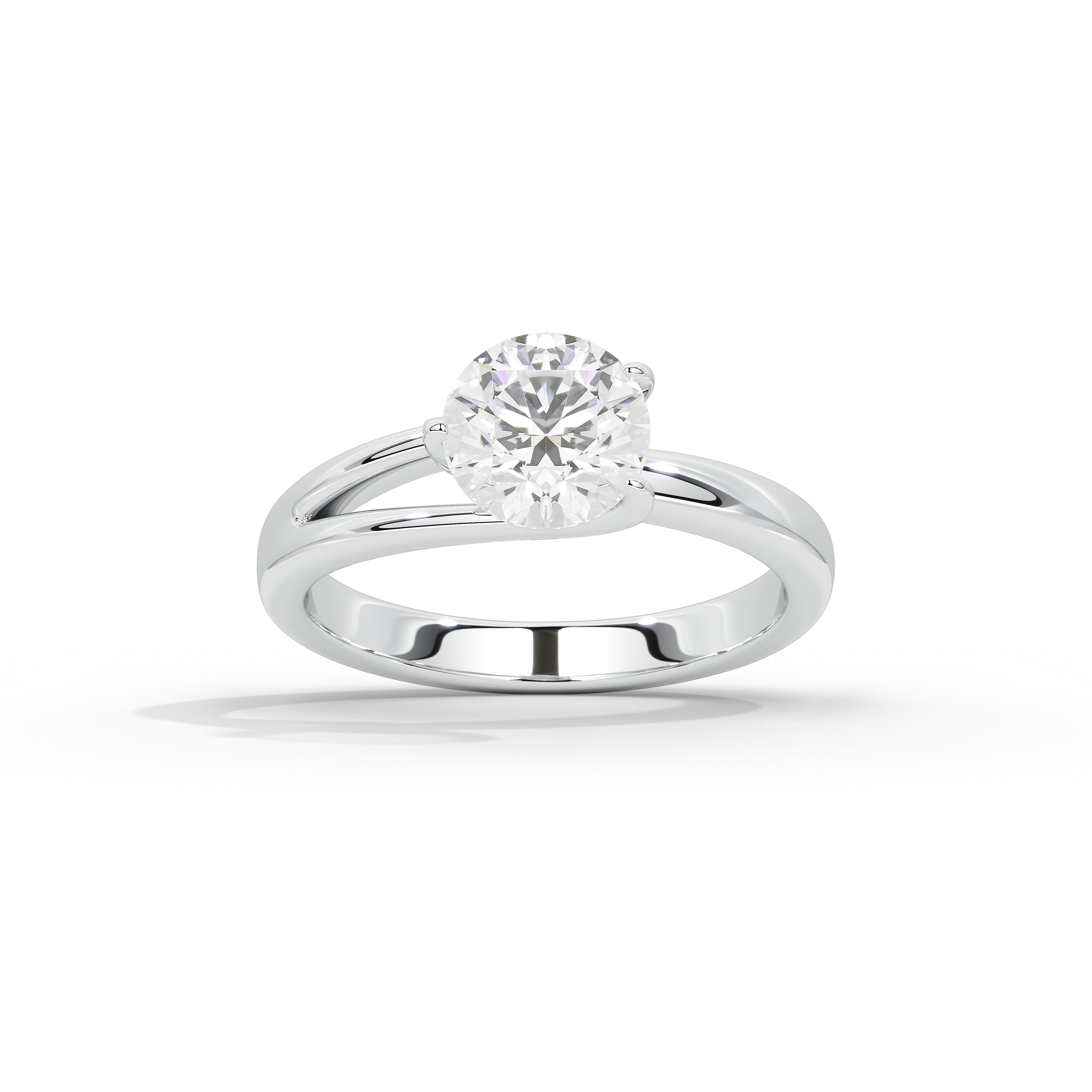 Nicole Everyday Solitaire Ring (Two Tone)