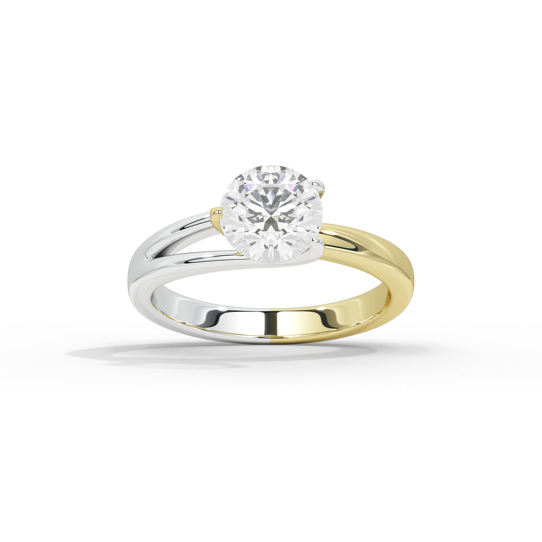 Nicole Everyday Solitaire Ring (Two Tone)