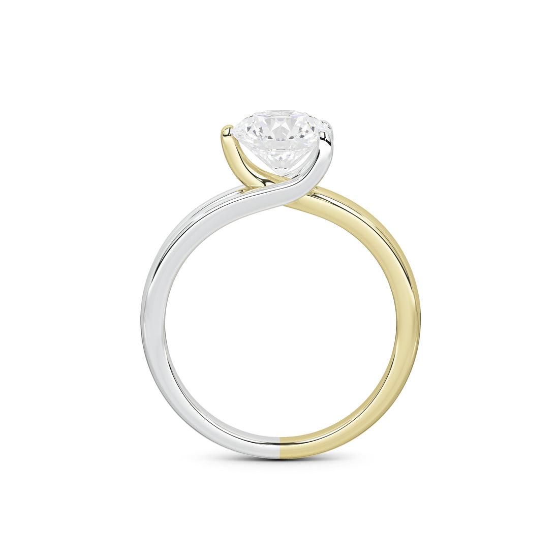 Nicole Everyday Solitaire Ring (Two Tone)