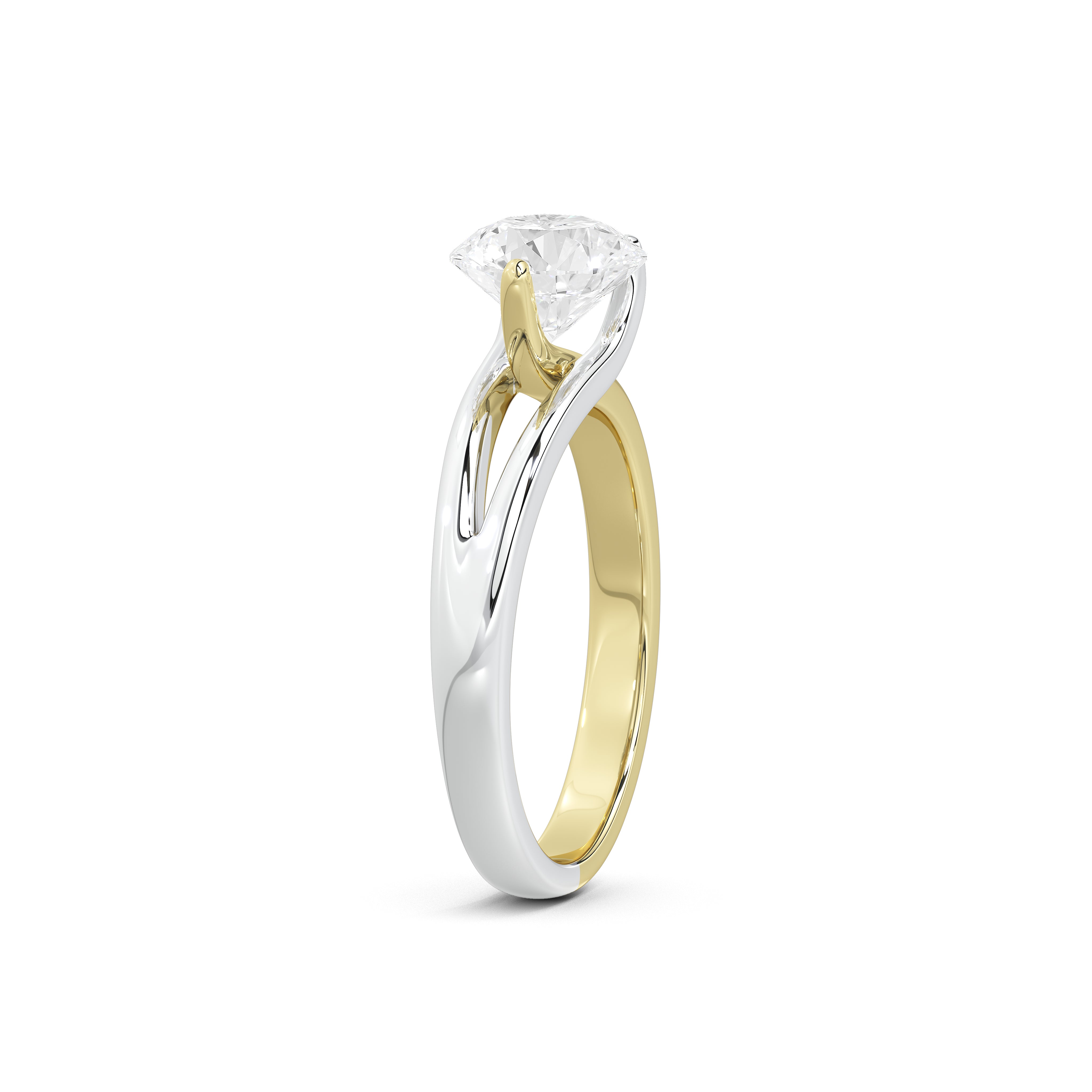 Nicole Everyday Solitaire Ring (Two Tone)