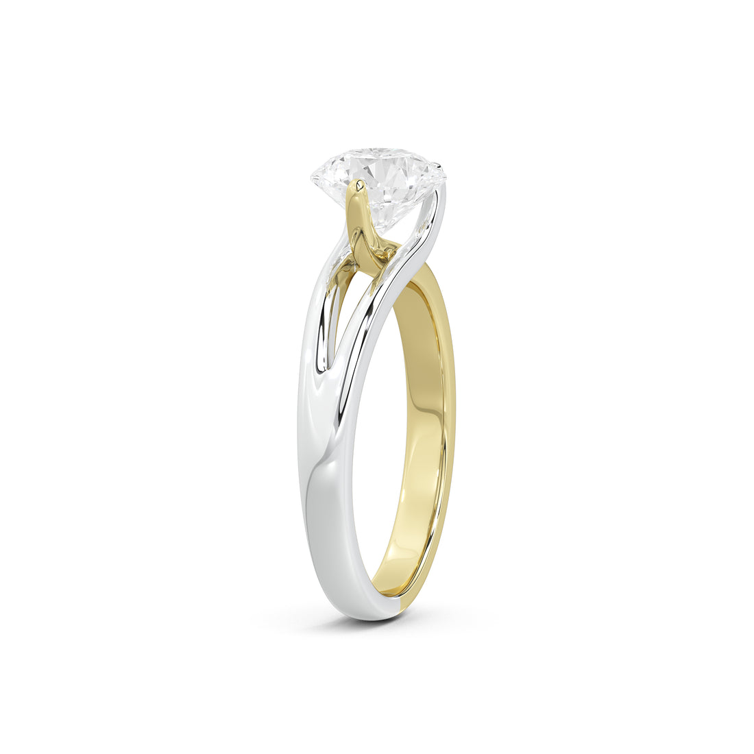 Nicole Everyday Solitaire Ring (Two Tone)