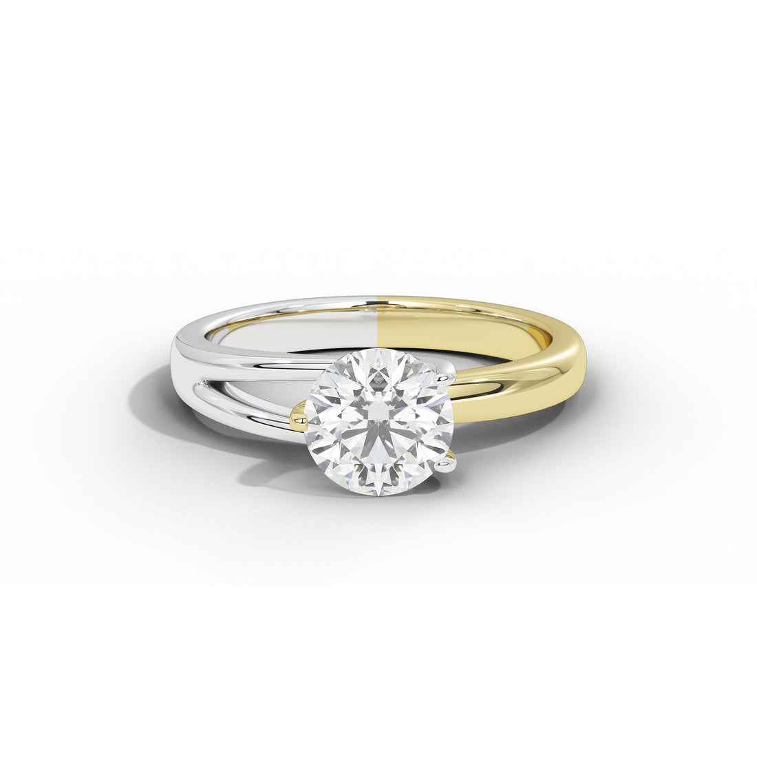 Nicole Everyday Solitaire Ring (Two Tone)