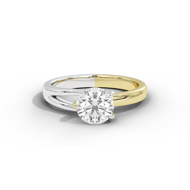 Nicole Everyday Solitaire Ring (Two Tone)