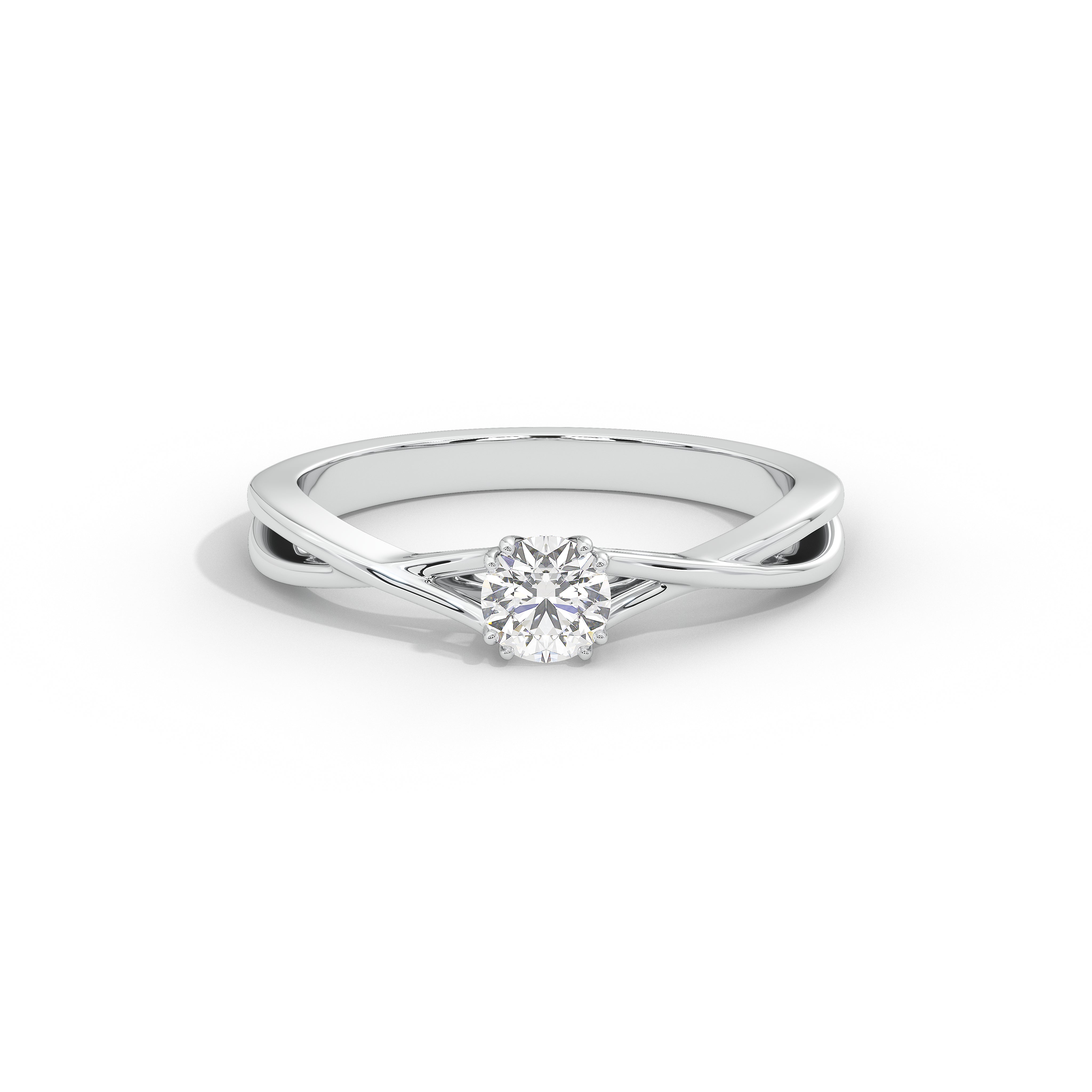 30 Cent Tisha Two Tone Solitaire Ring