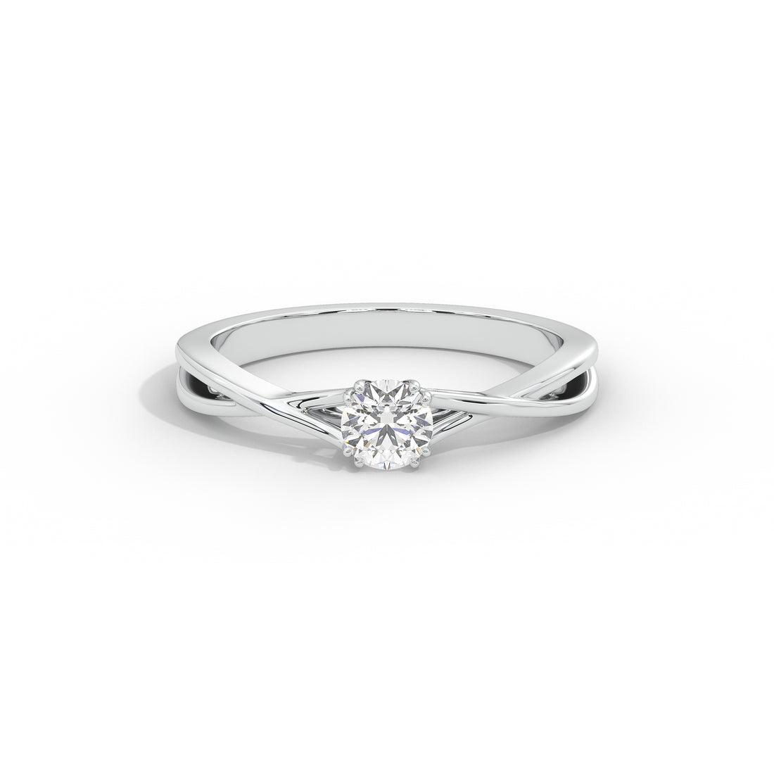 30 Cent Tisha Two Tone Solitaire Ring