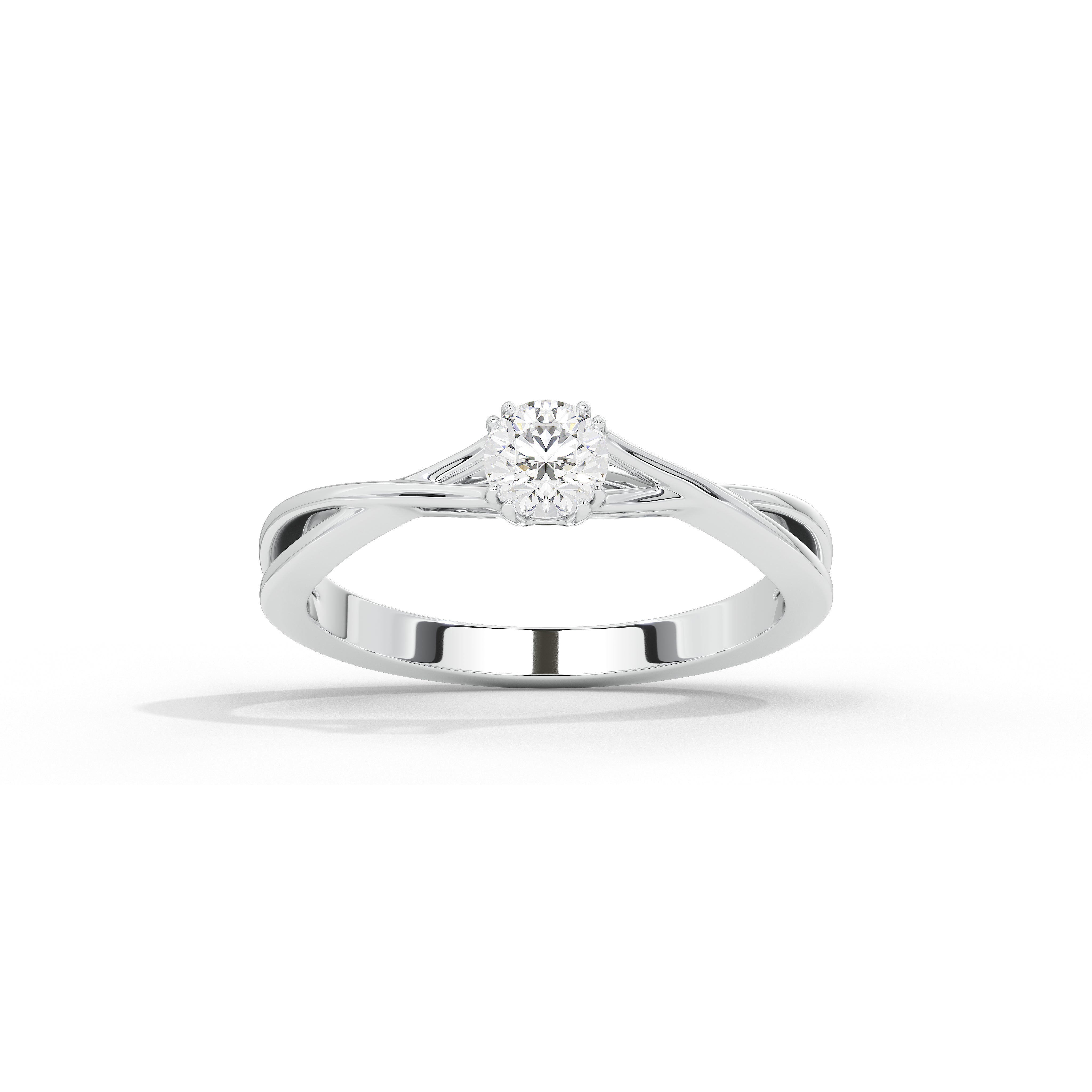30 Cent Tisha Two Tone Solitaire Ring