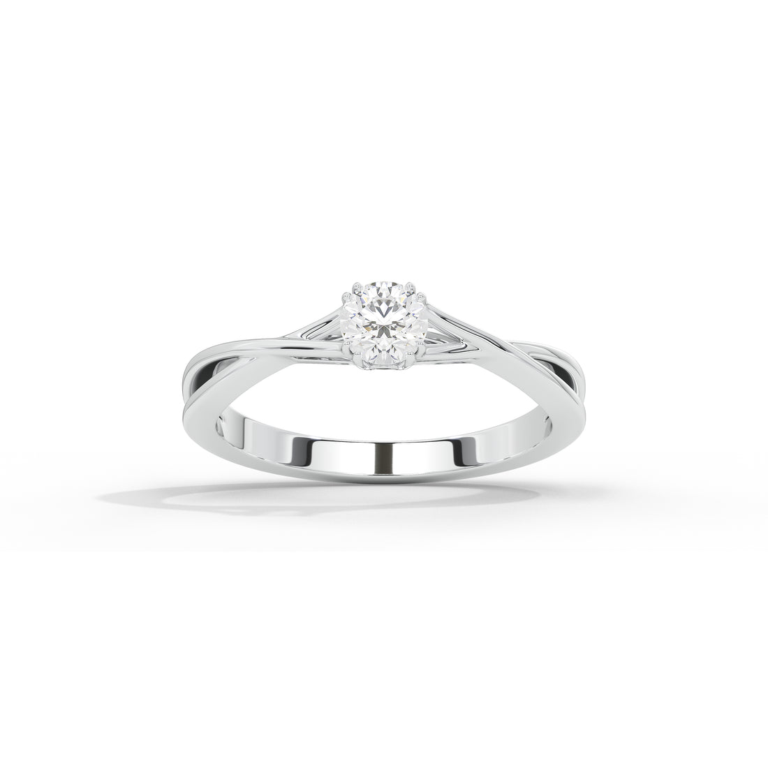 30 Cent Tisha Two Tone Solitaire Ring