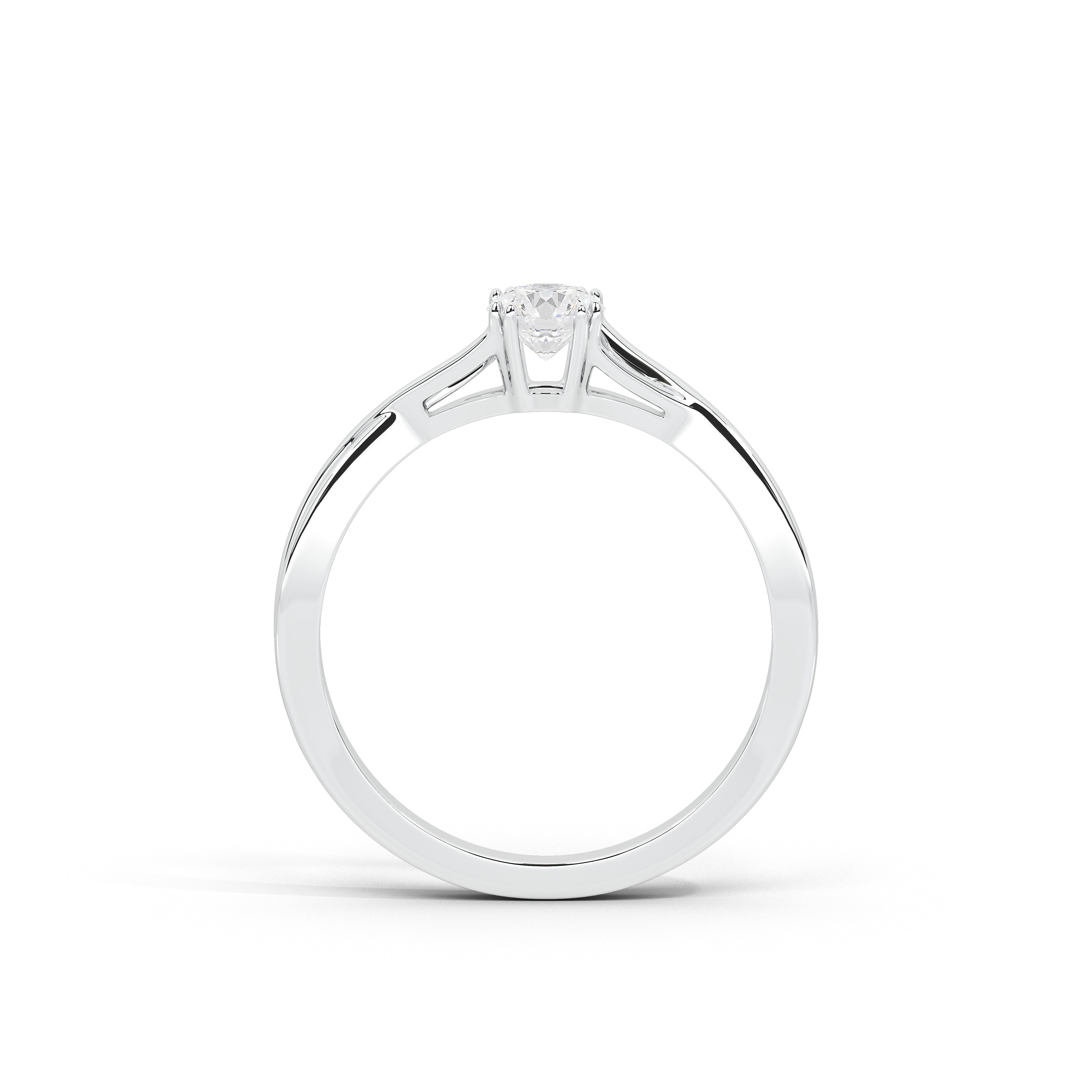 30 Cent Tisha Two Tone Solitaire Ring