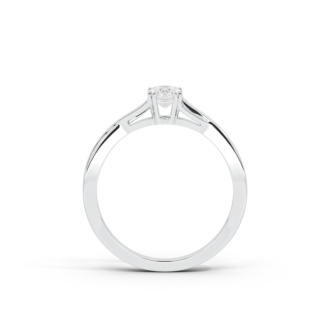 30 Cent Tisha Two Tone Solitaire Ring