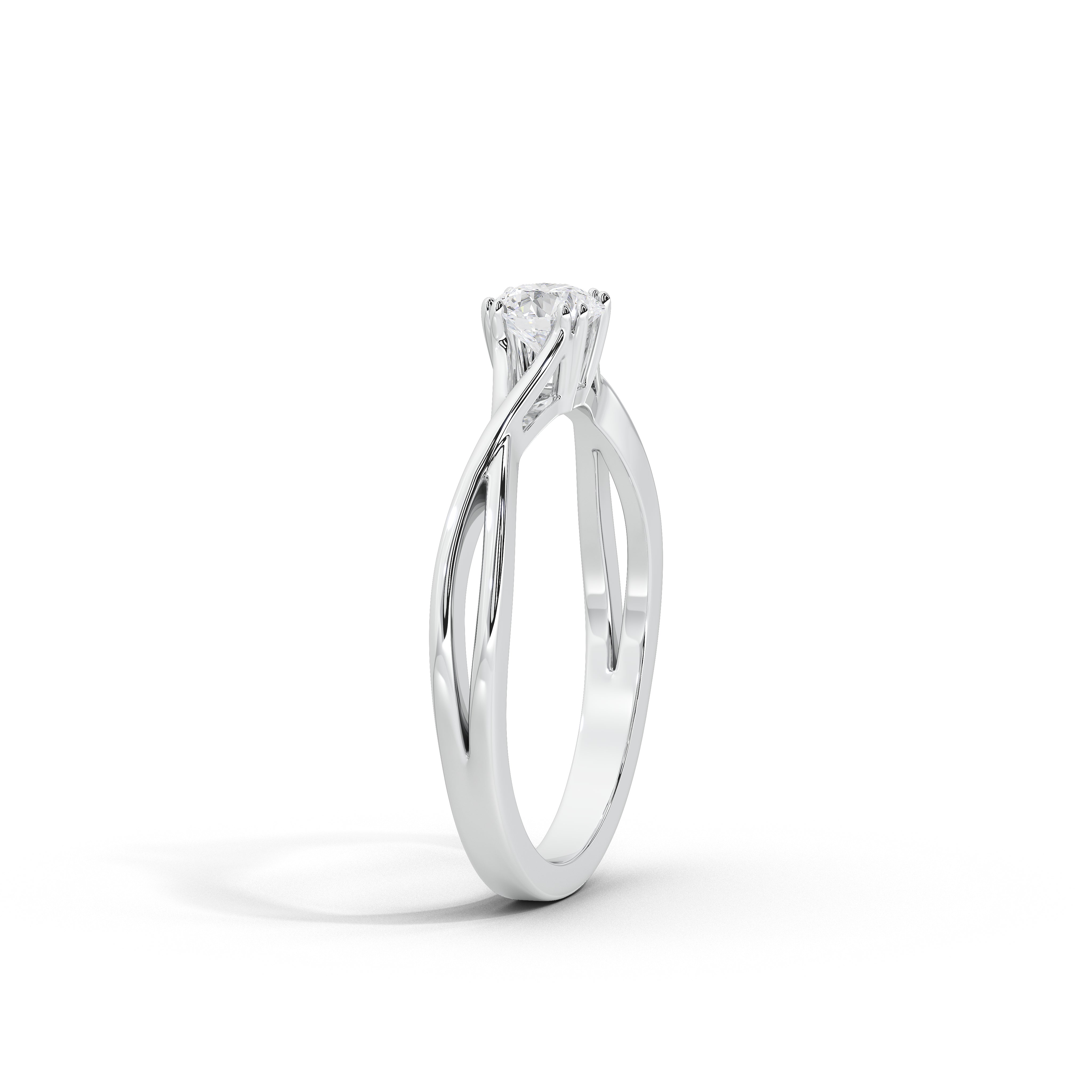 30 Cent Tisha Two Tone Solitaire Ring