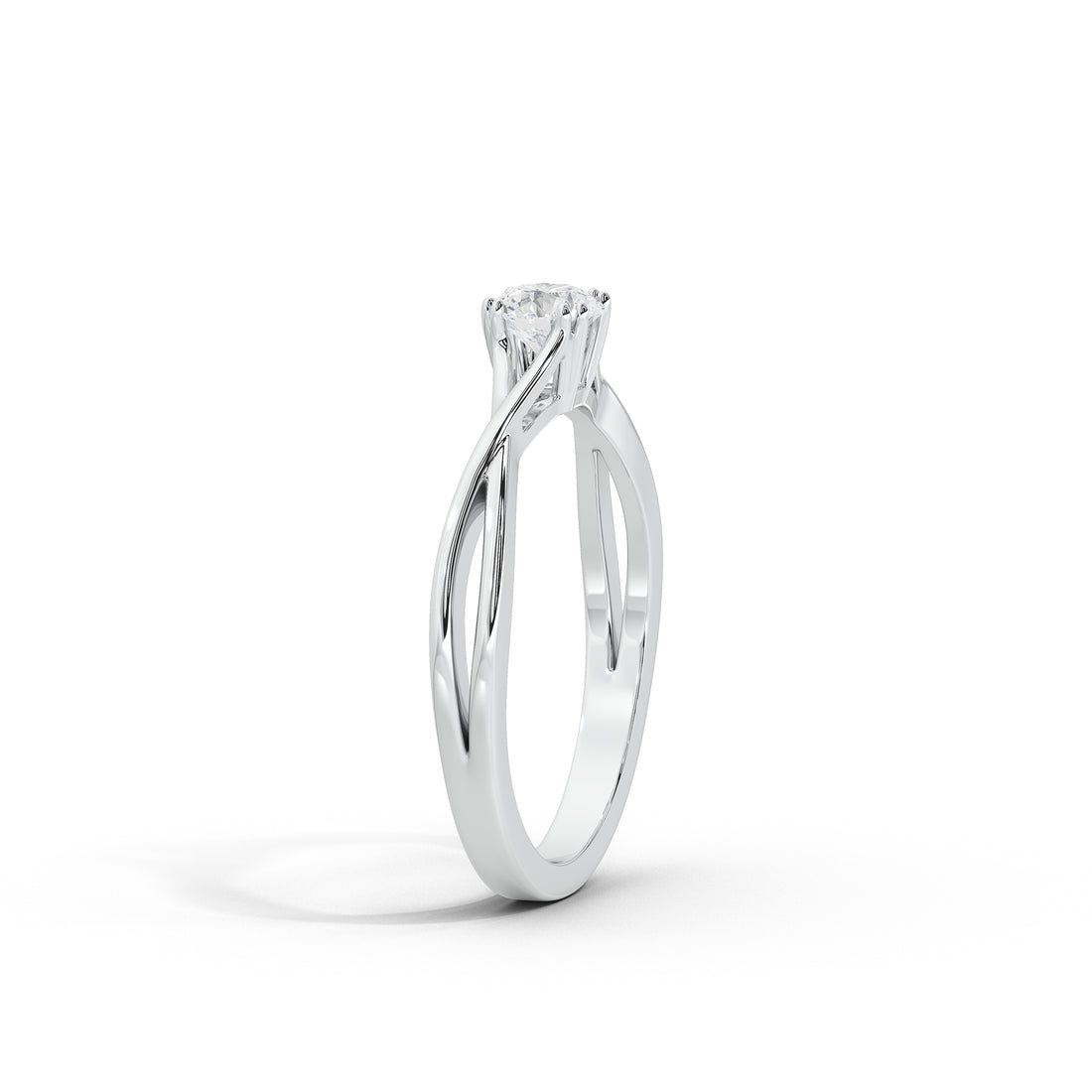 30 Cent Tisha Two Tone Solitaire Ring