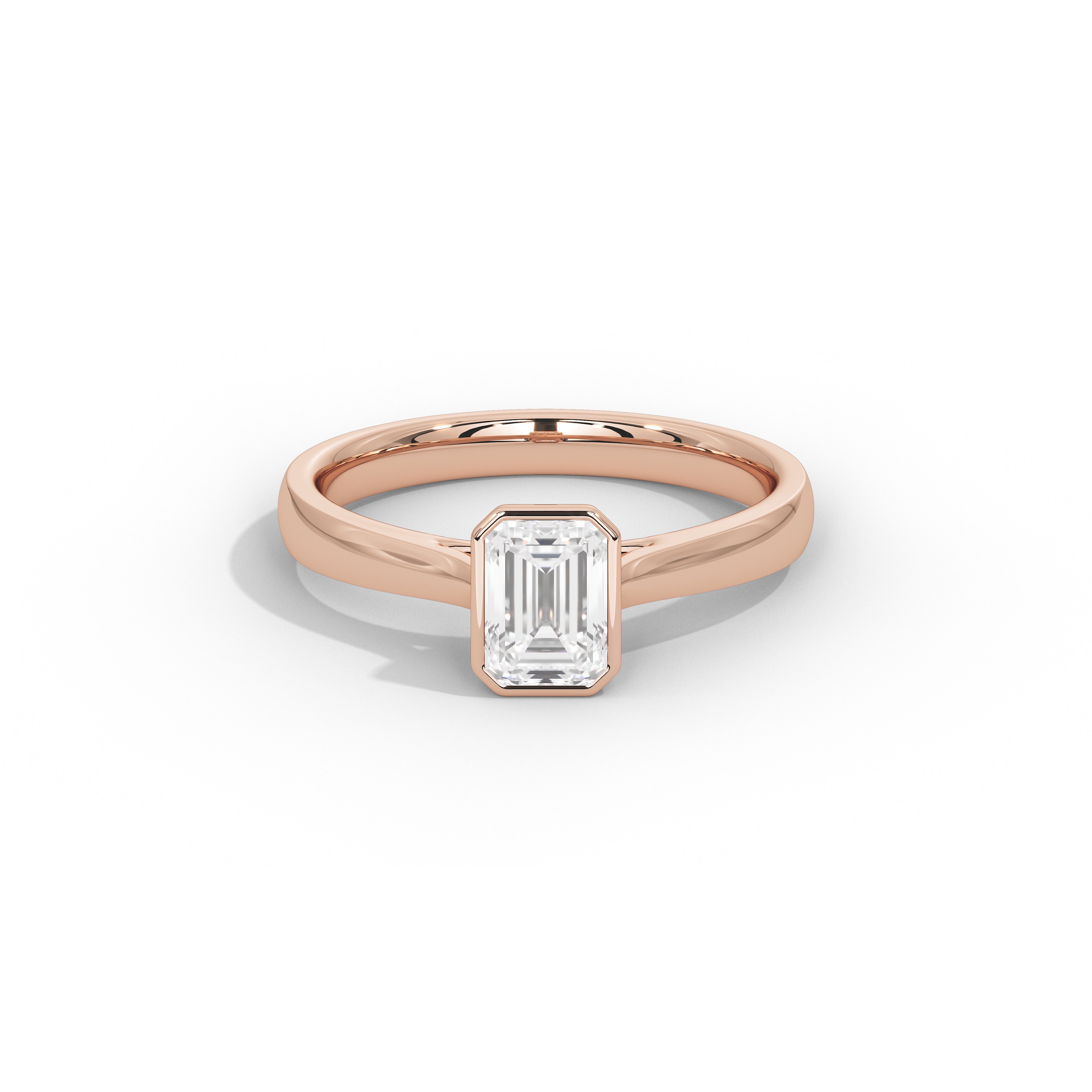 1 Carat Vashti Emerald Bezel Ring