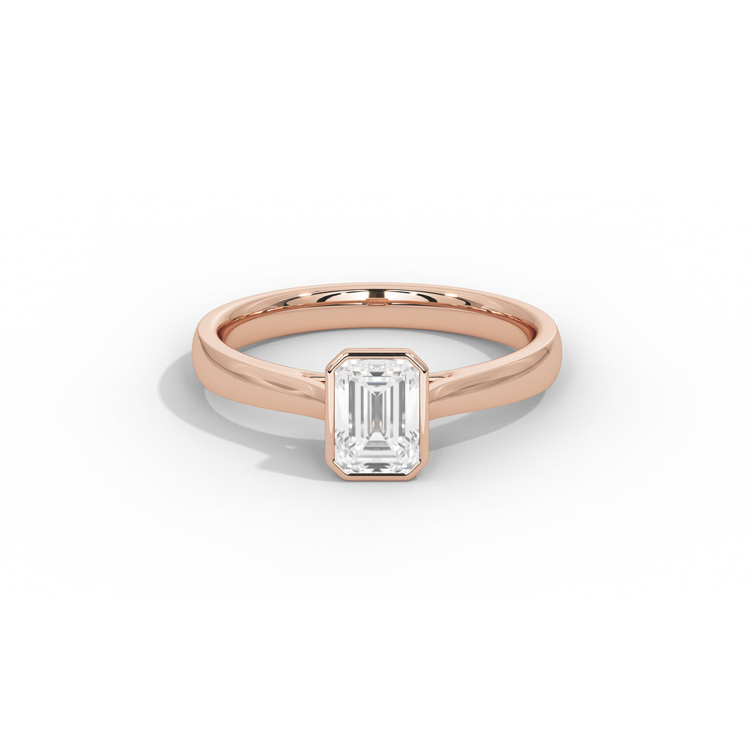 1 Carat Vashti Emerald Bezel Ring