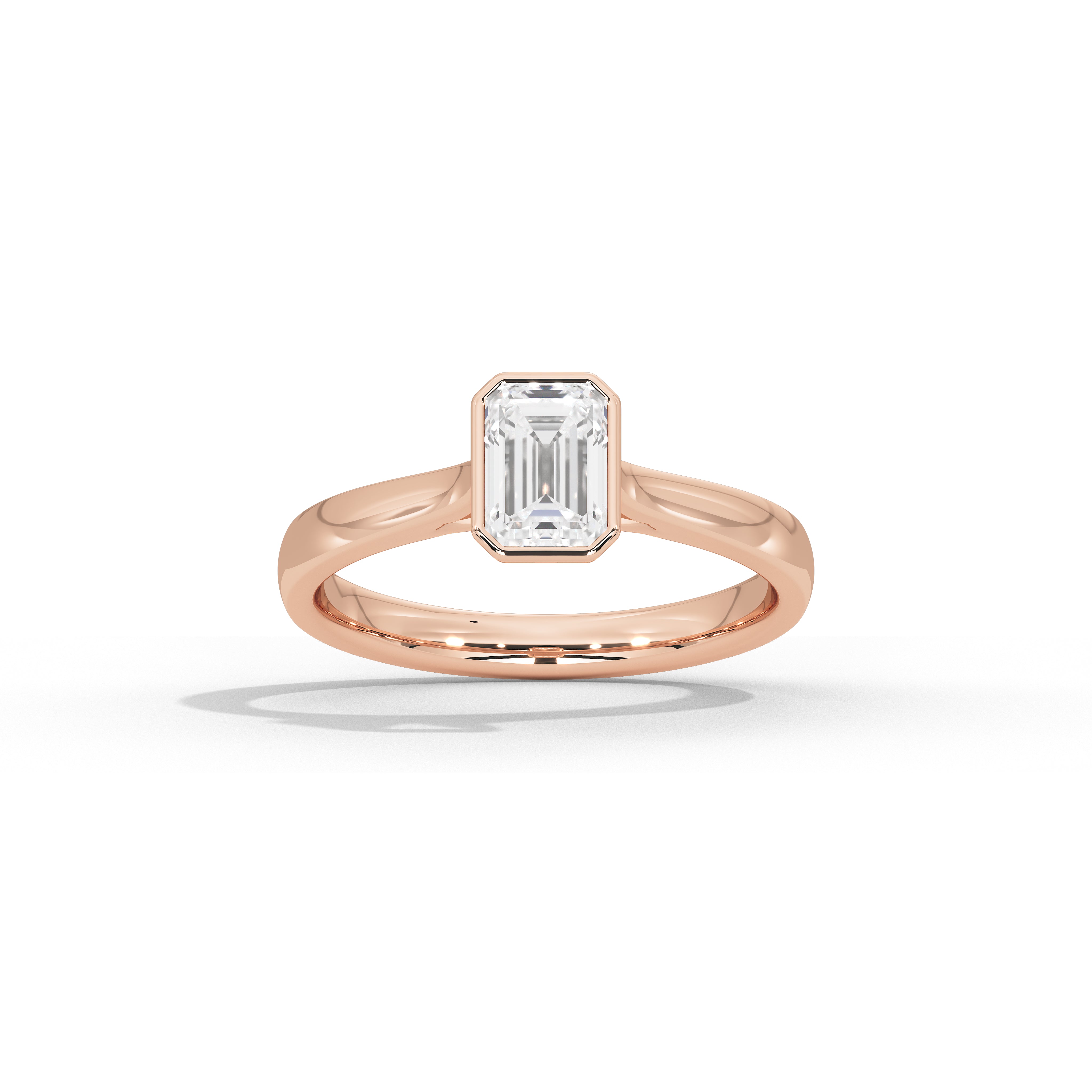 1 Carat Vashti Emerald Bezel Ring