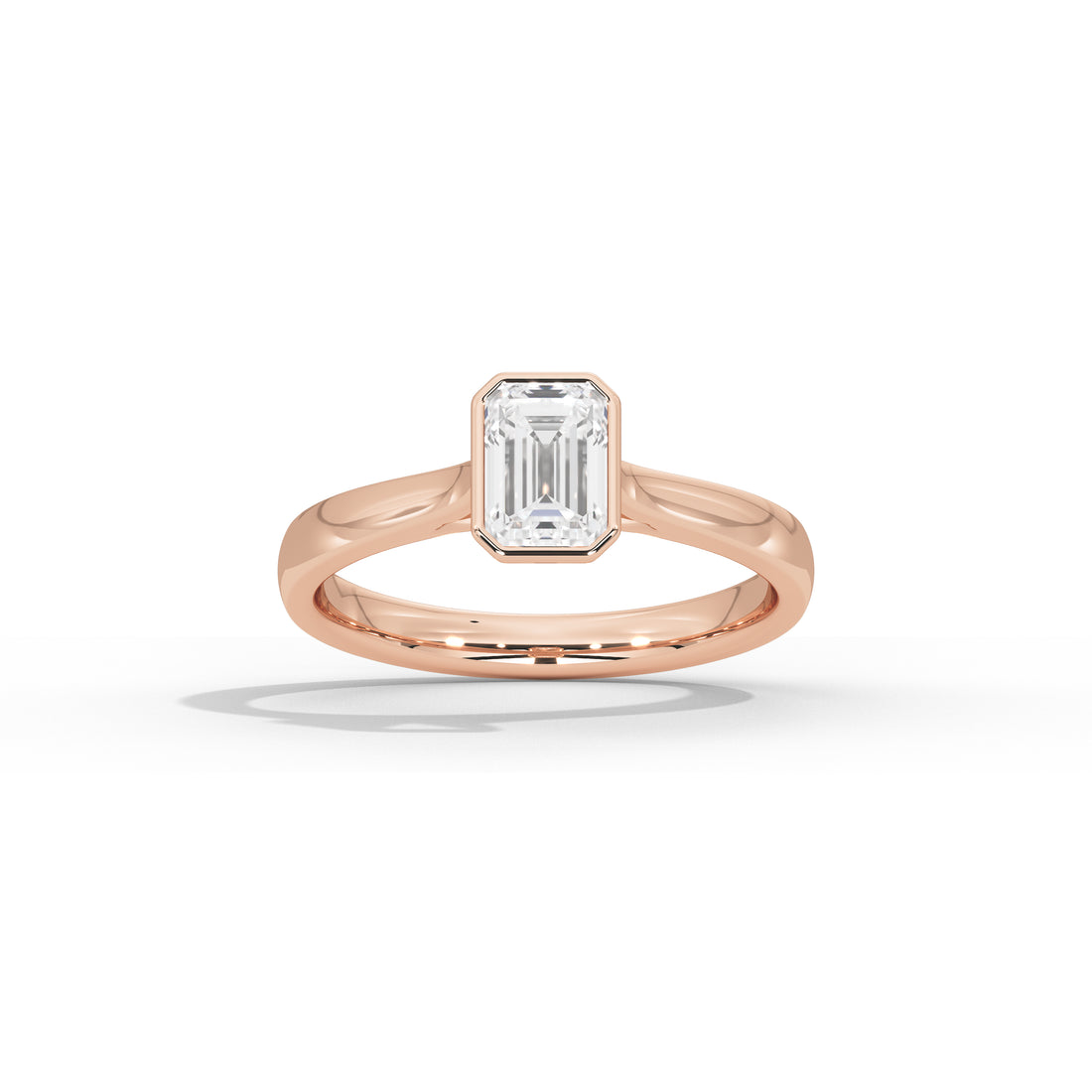 1 Carat Vashti Emerald Bezel Ring