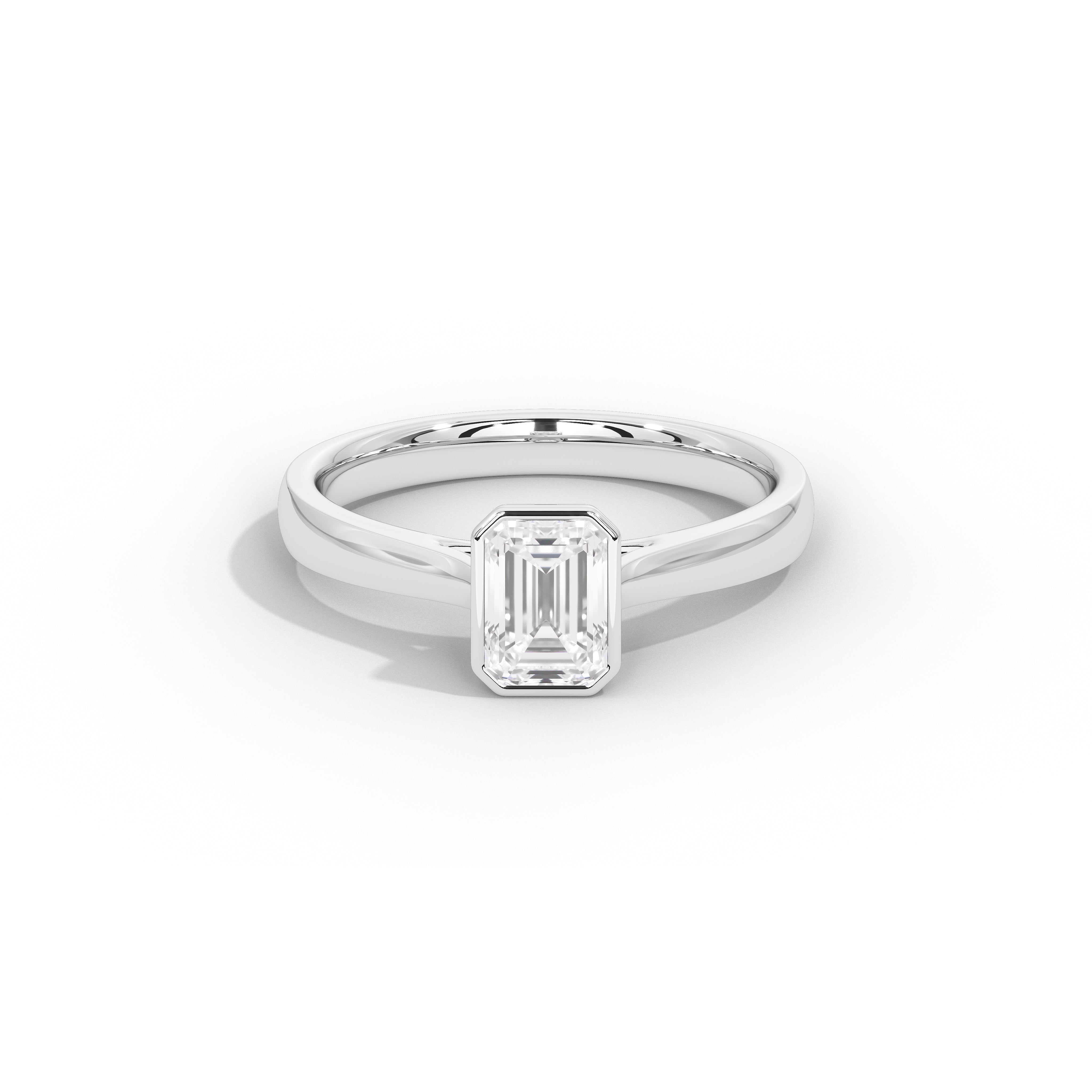 1 Carat Vashti Emerald Bezel Ring