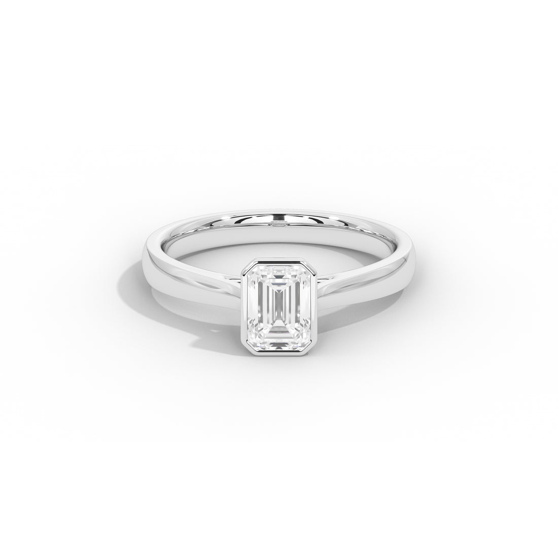1 Carat Vashti Emerald Bezel Ring