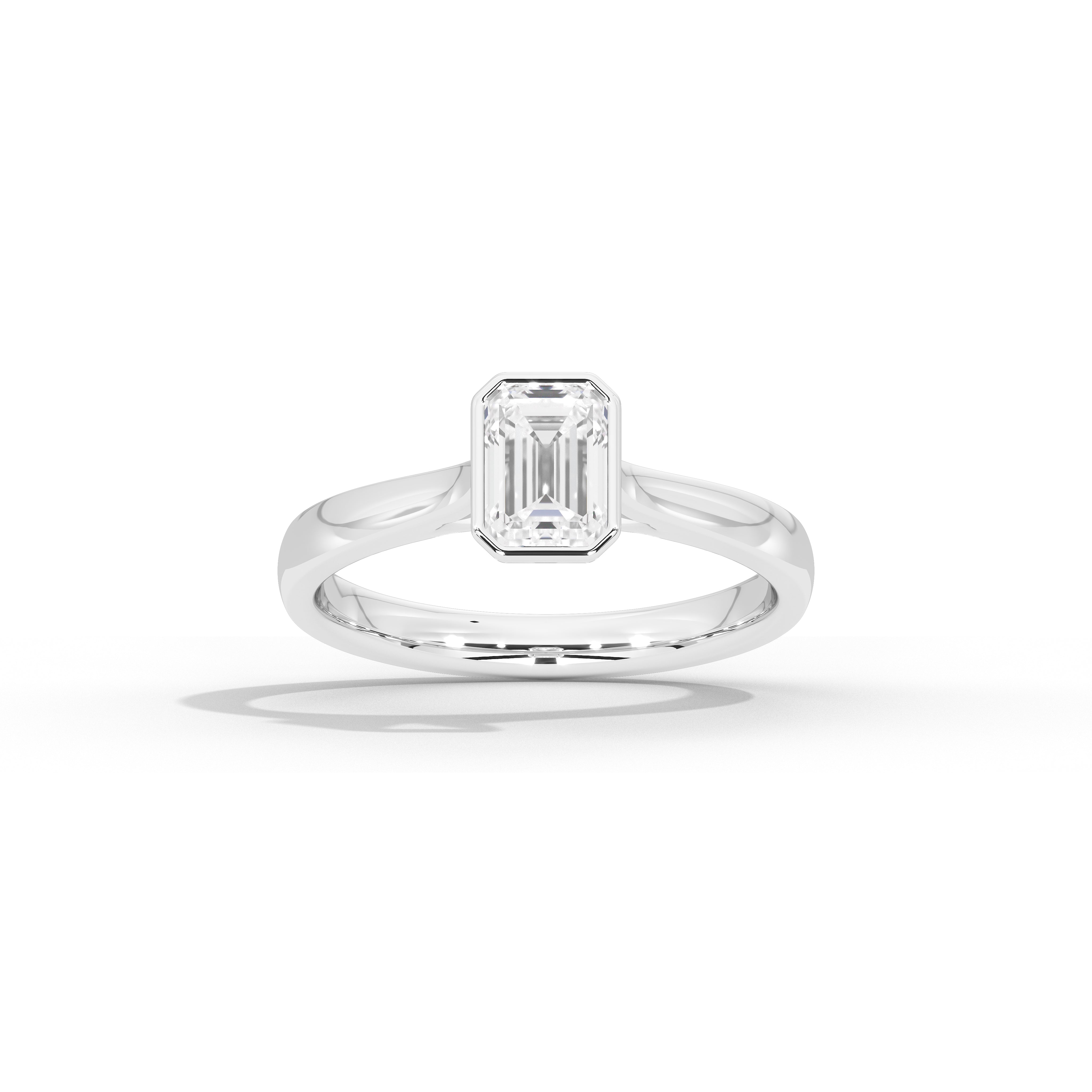 1 Carat Vashti Emerald Bezel Ring
