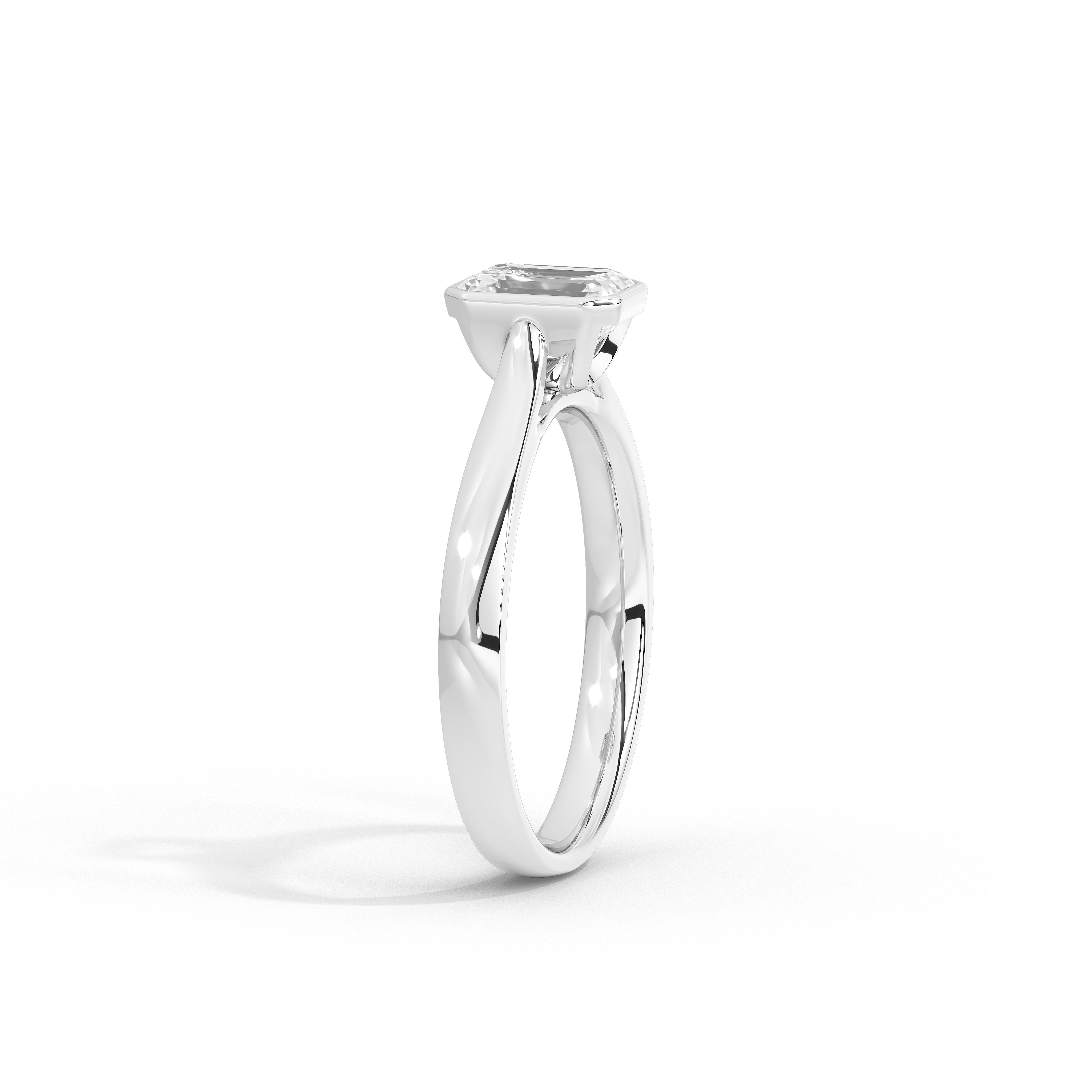 1 Carat Vashti Emerald Bezel Ring