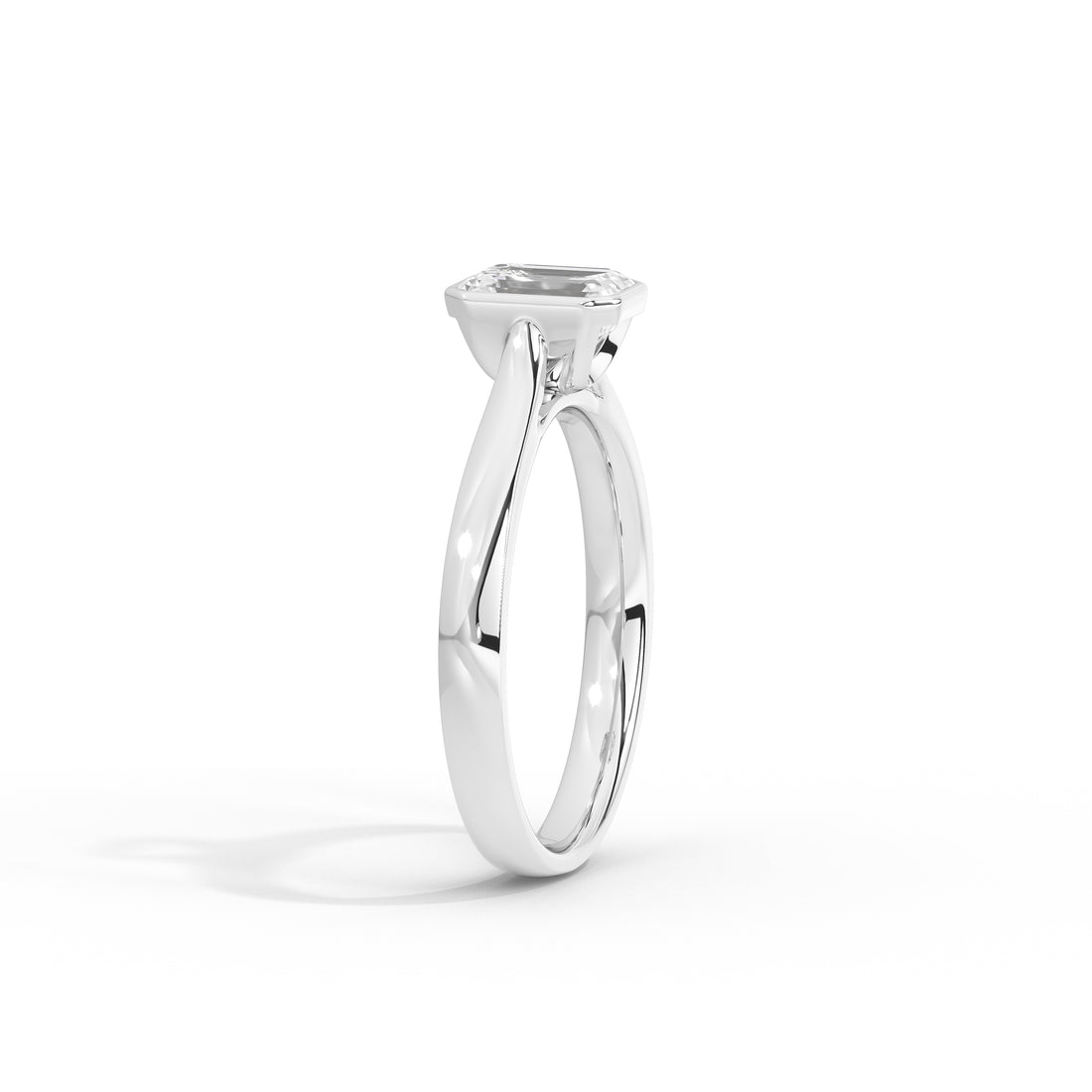 1 Carat Vashti Emerald Bezel Ring