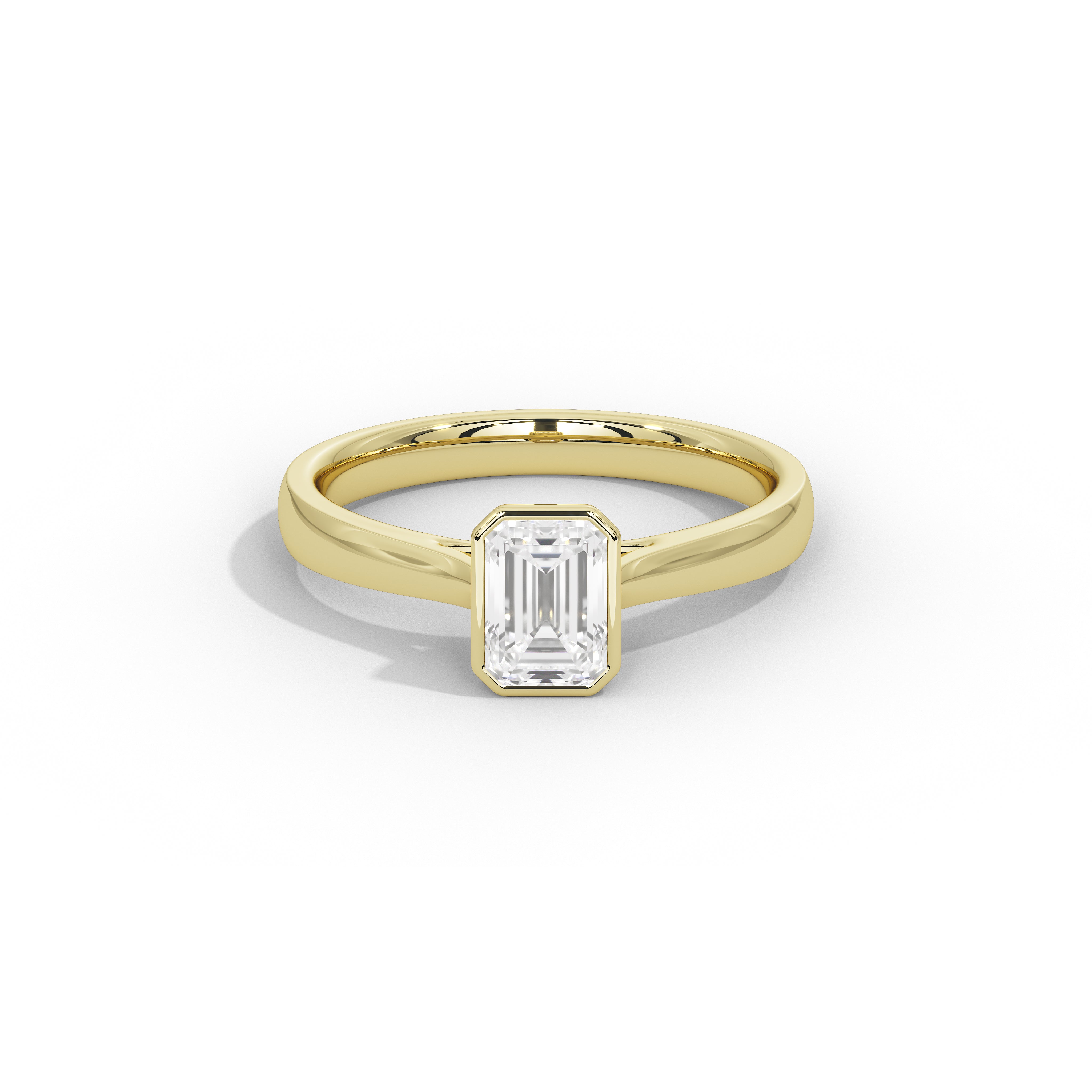 1 Carat Vashti Emerald Bezel Ring