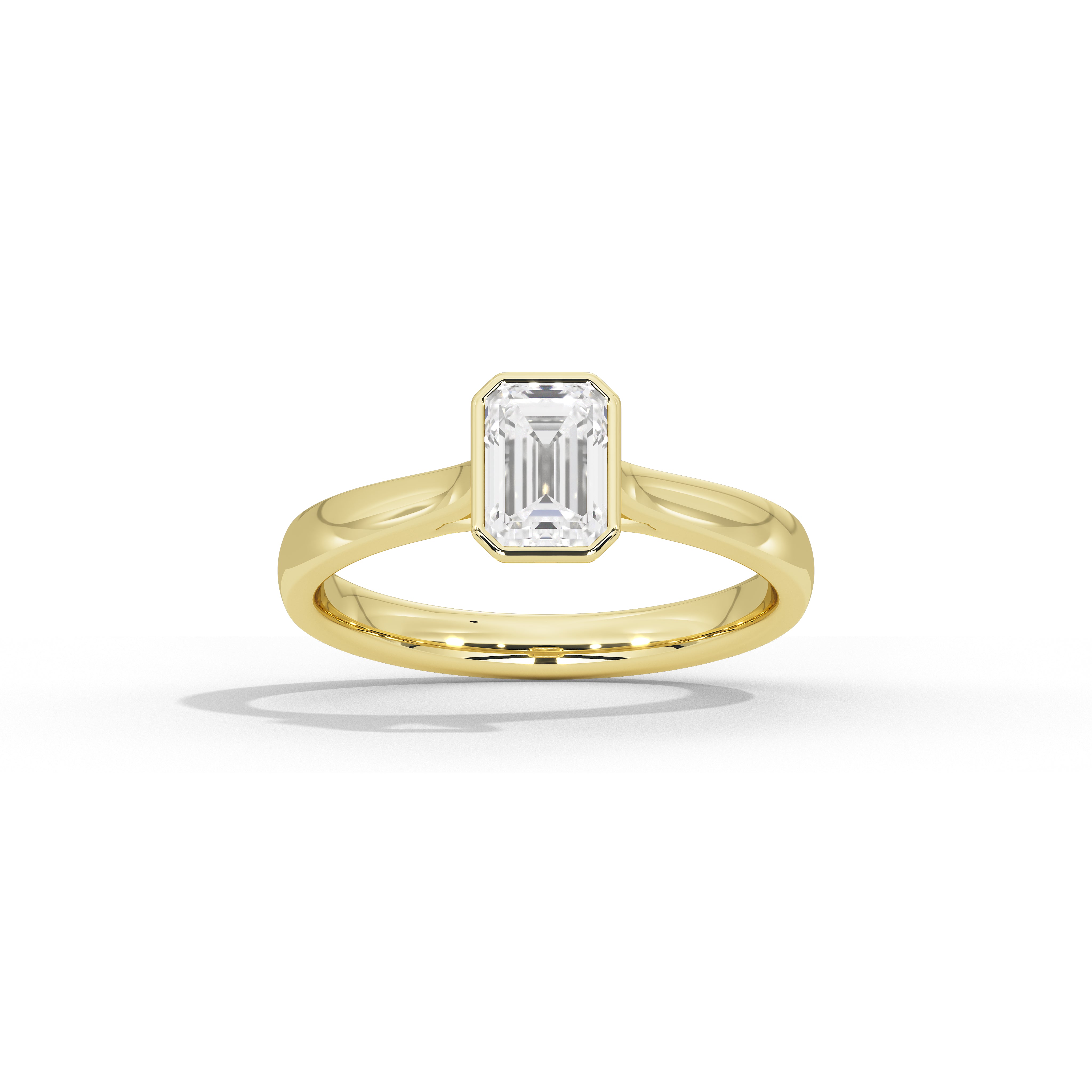 1 Carat Vashti Emerald Bezel Ring