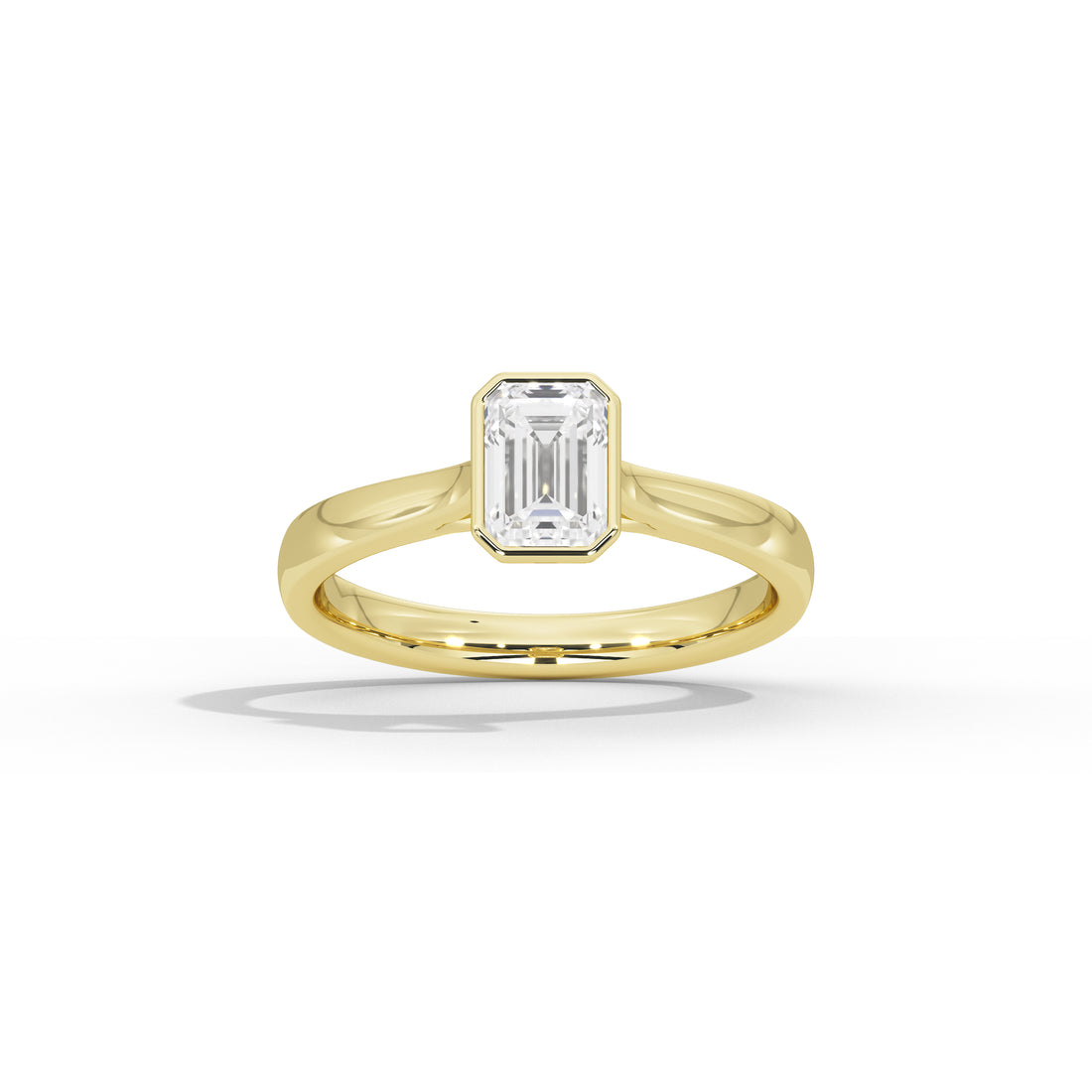 1 Carat Vashti Emerald Bezel Ring