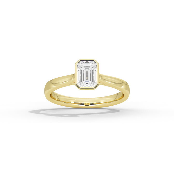 1 Carat Vashti Emerald Bezel Ring