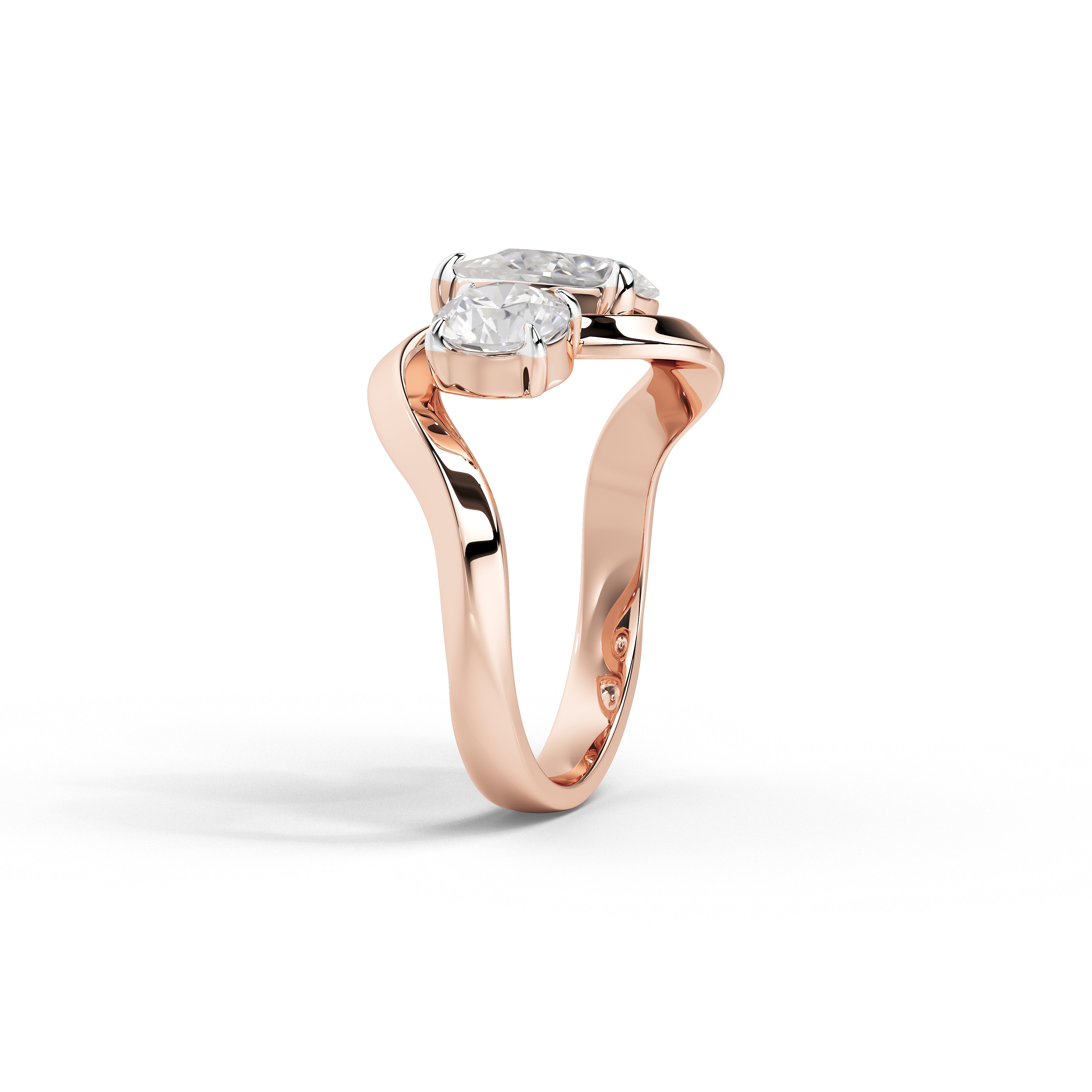 1.7 Carat Pear & Round Toi et Moi Ring