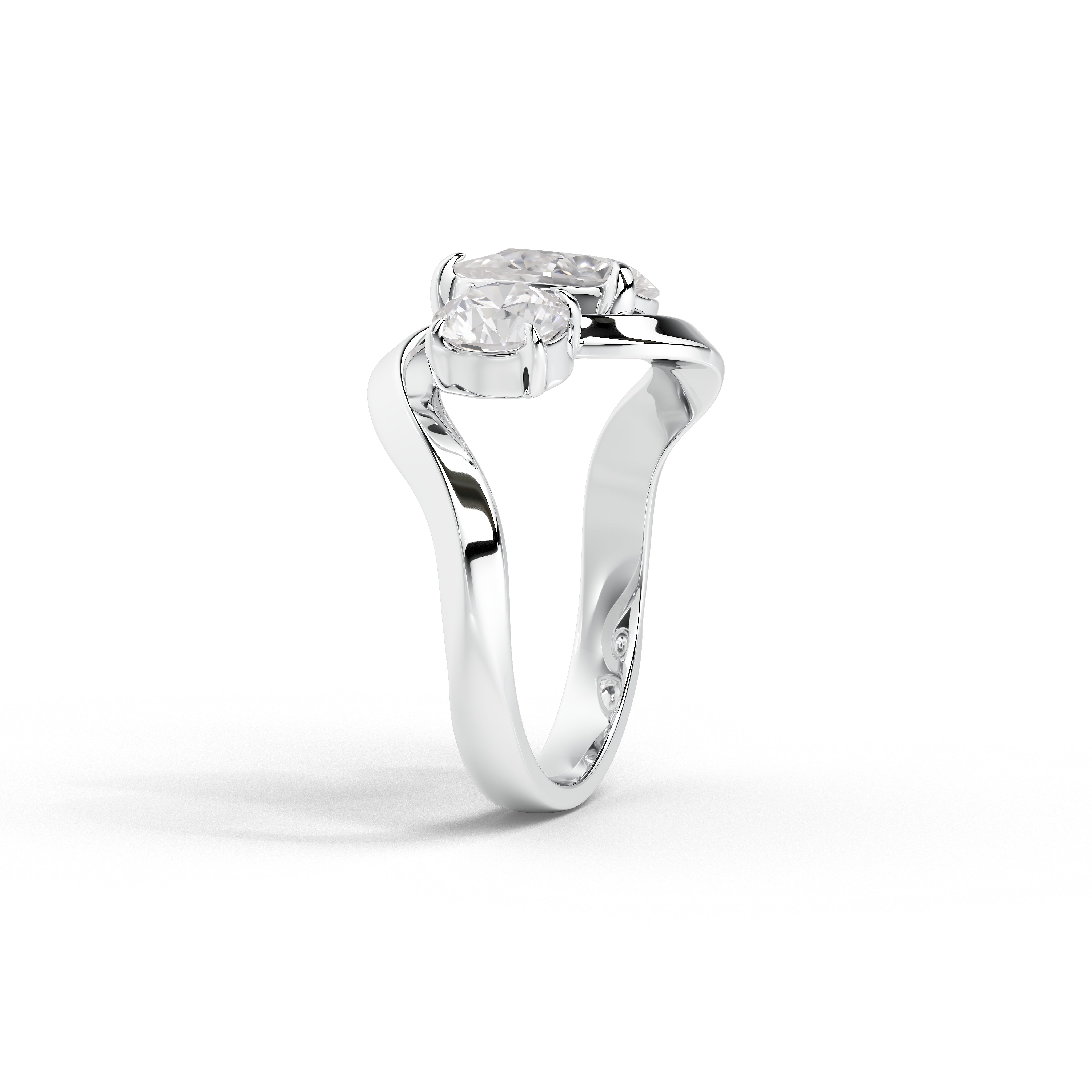 1.7 Carat Pear & Round Toi et Moi Ring