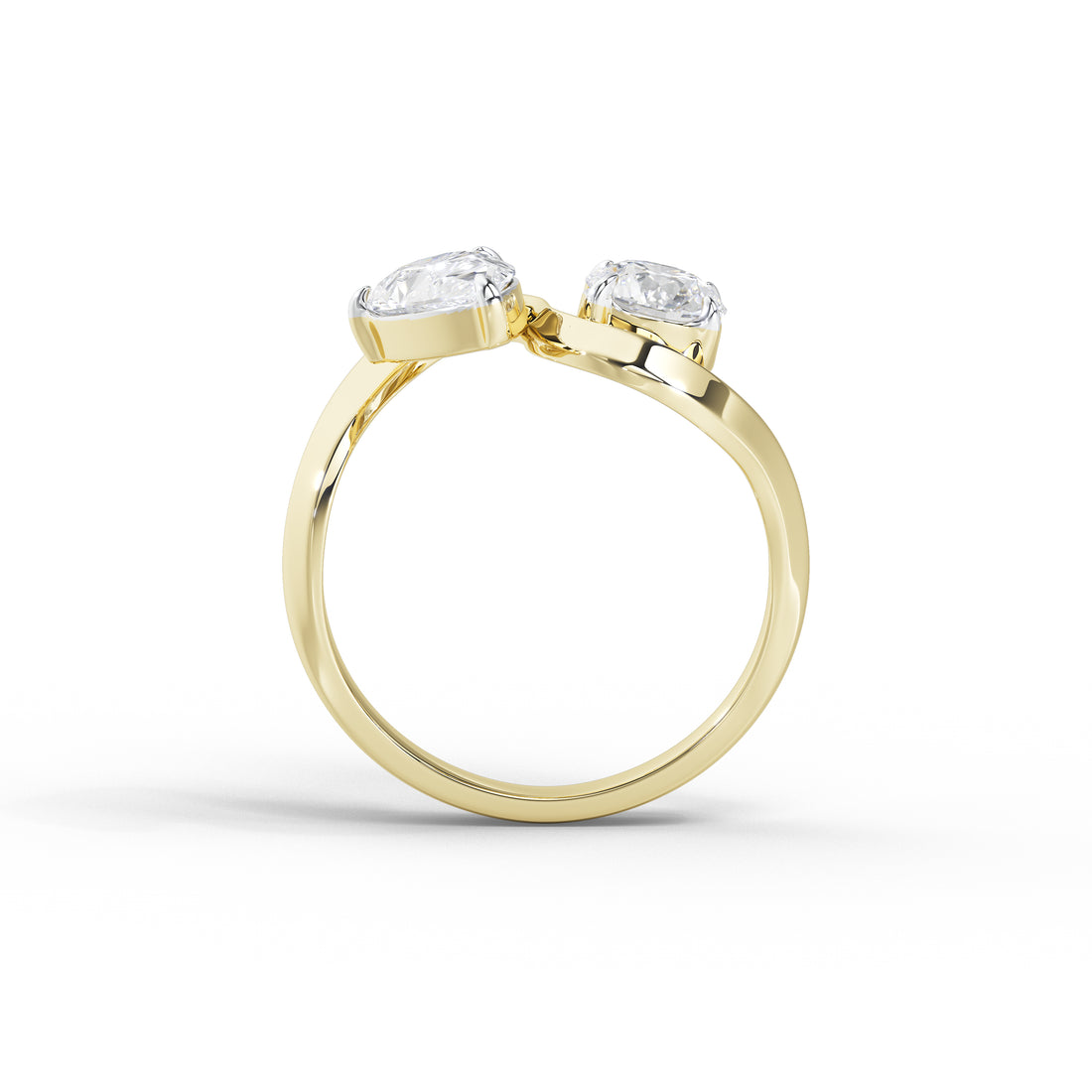 1.7 Carat Pear & Round Toi et Moi Ring