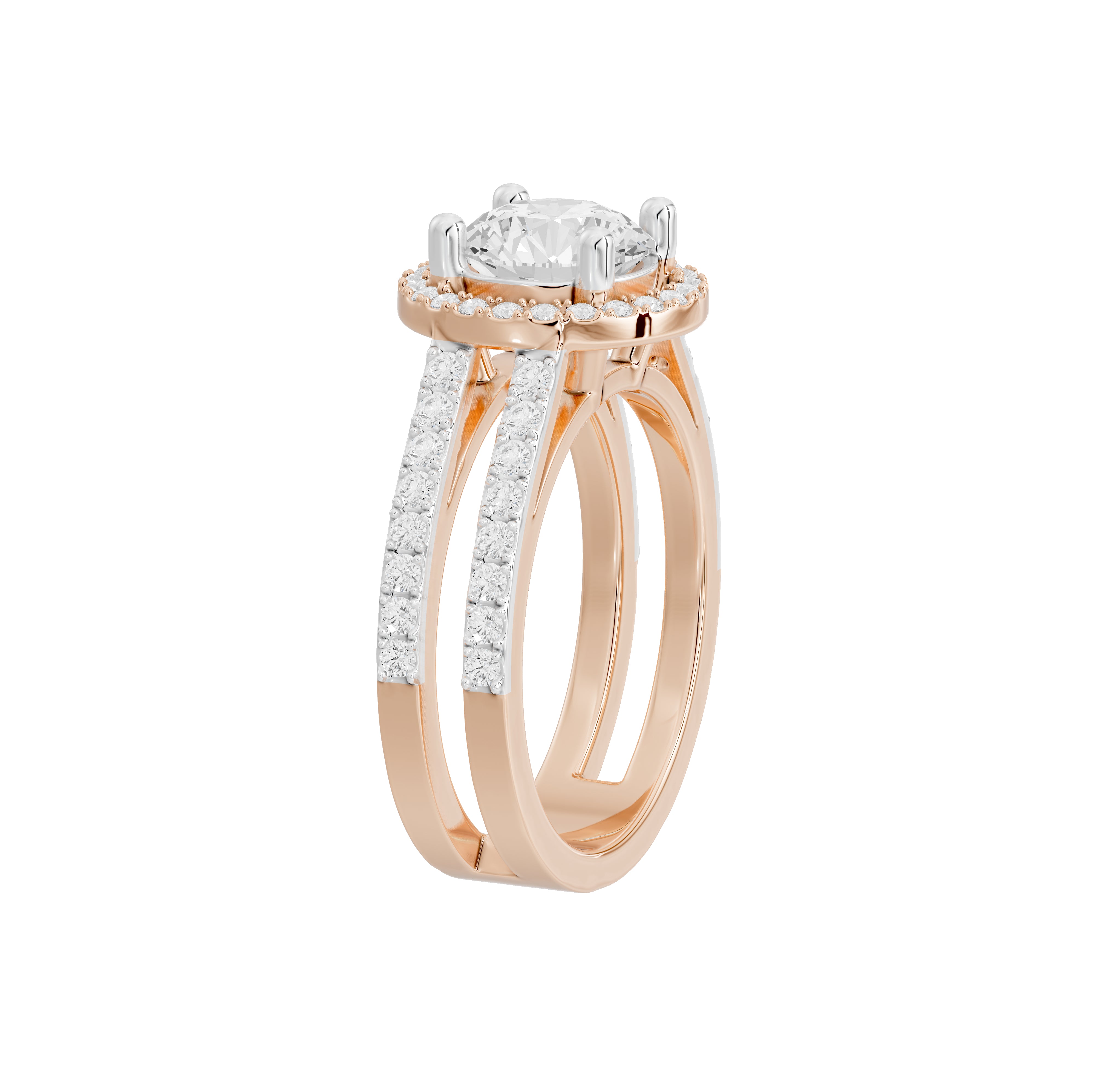 2 Carat Elaine Dual Band Ring