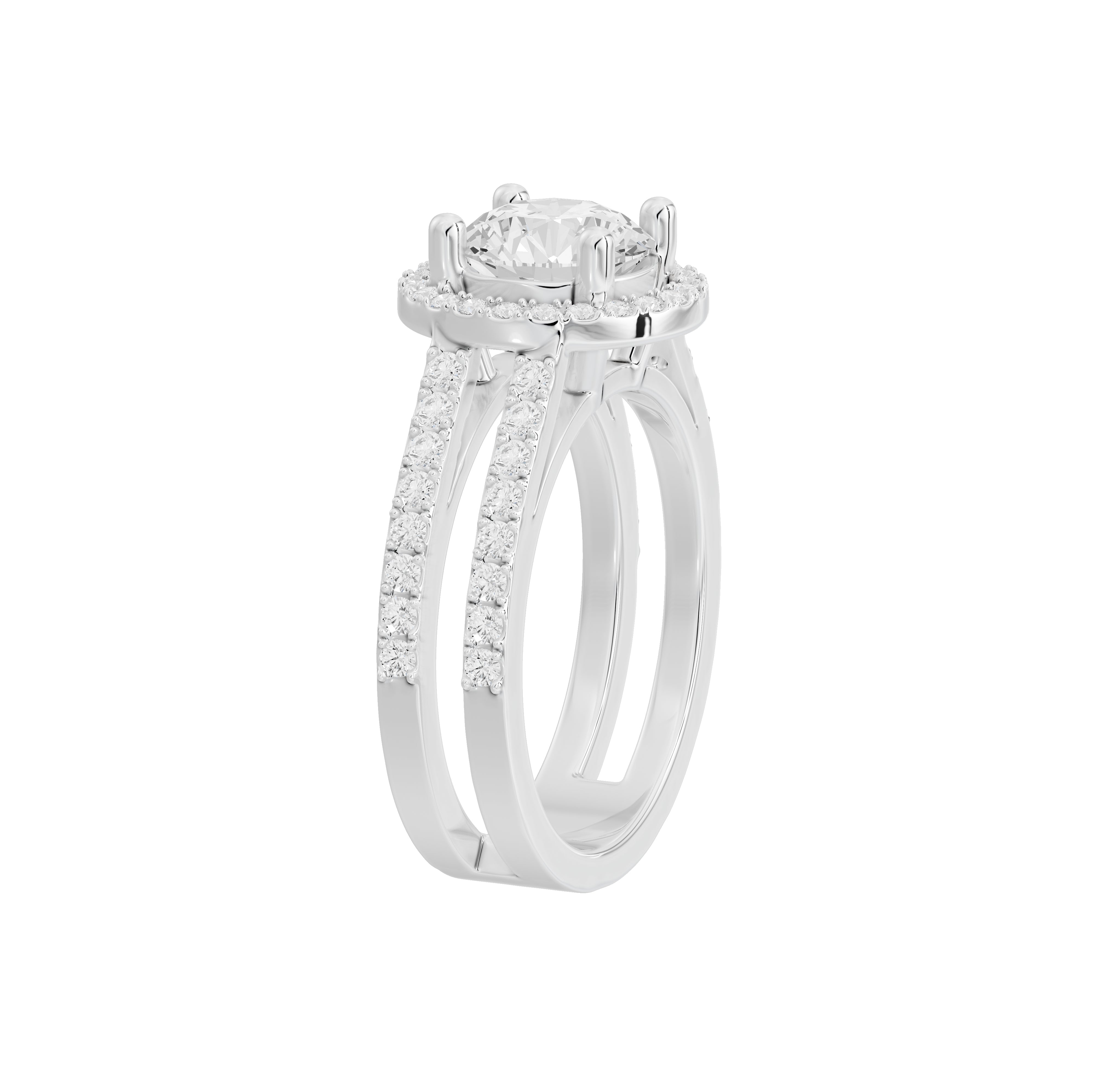 2 Carat Elaine Dual Band Ring